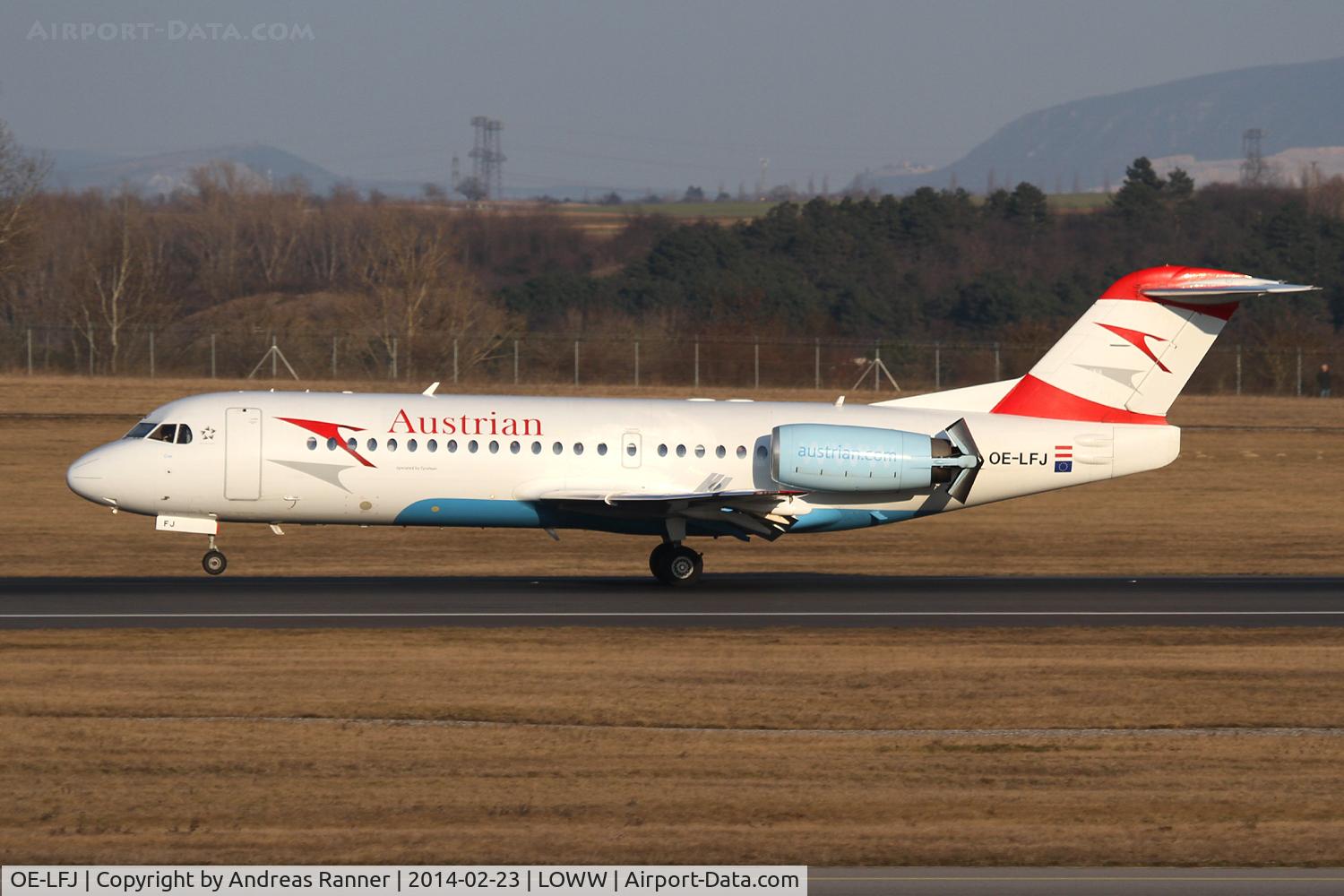 OE-LFJ, 1995 Fokker 70 (F-28-0070) C/N 11532, Austrian Airlines Fokker 70
