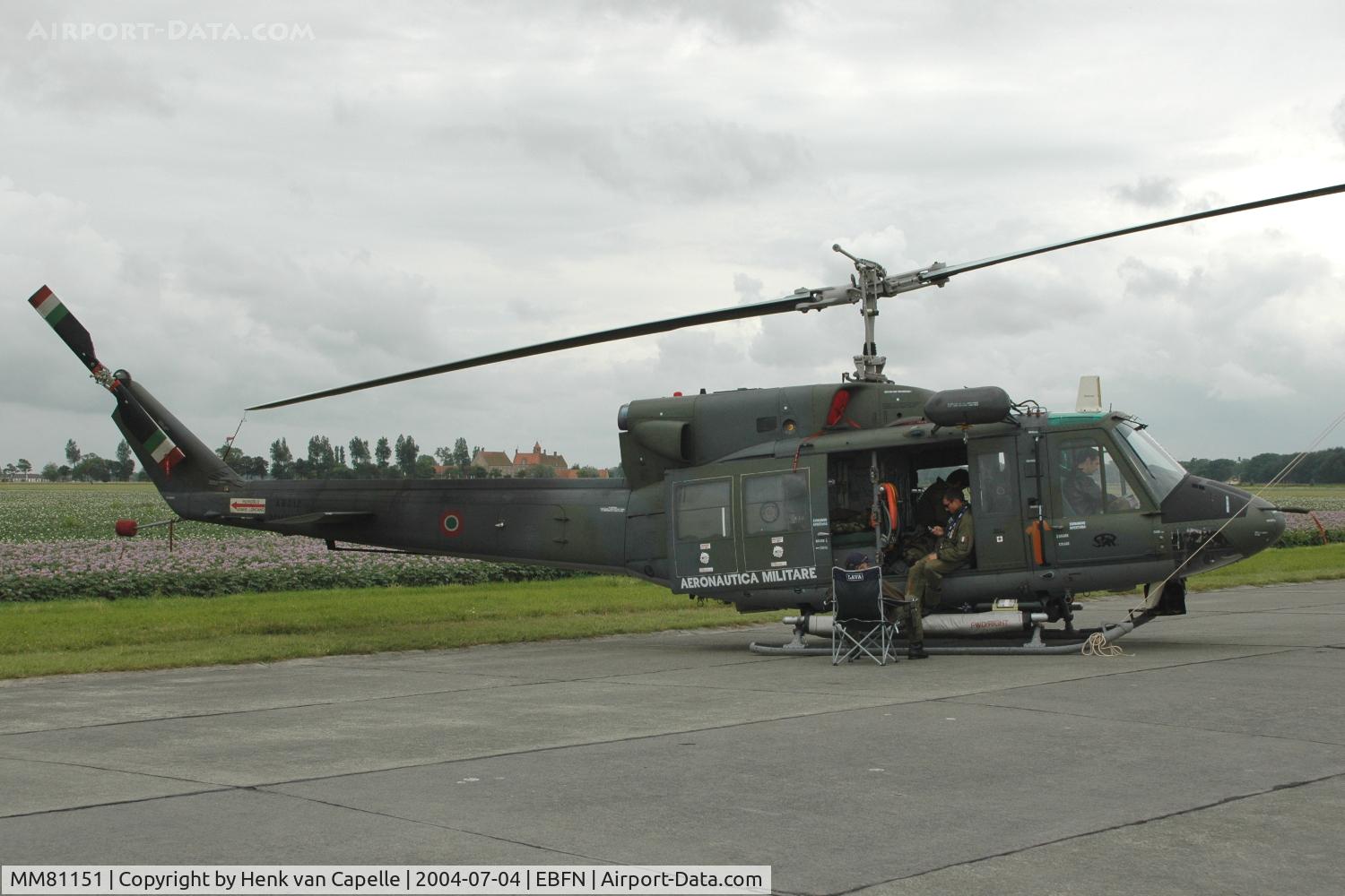 MM81151, Agusta AB-212AM C/N 5808, Italian Air Force (AMI) Agusta AB-212AM helicopter at Koksijde Air Base, Belgium.