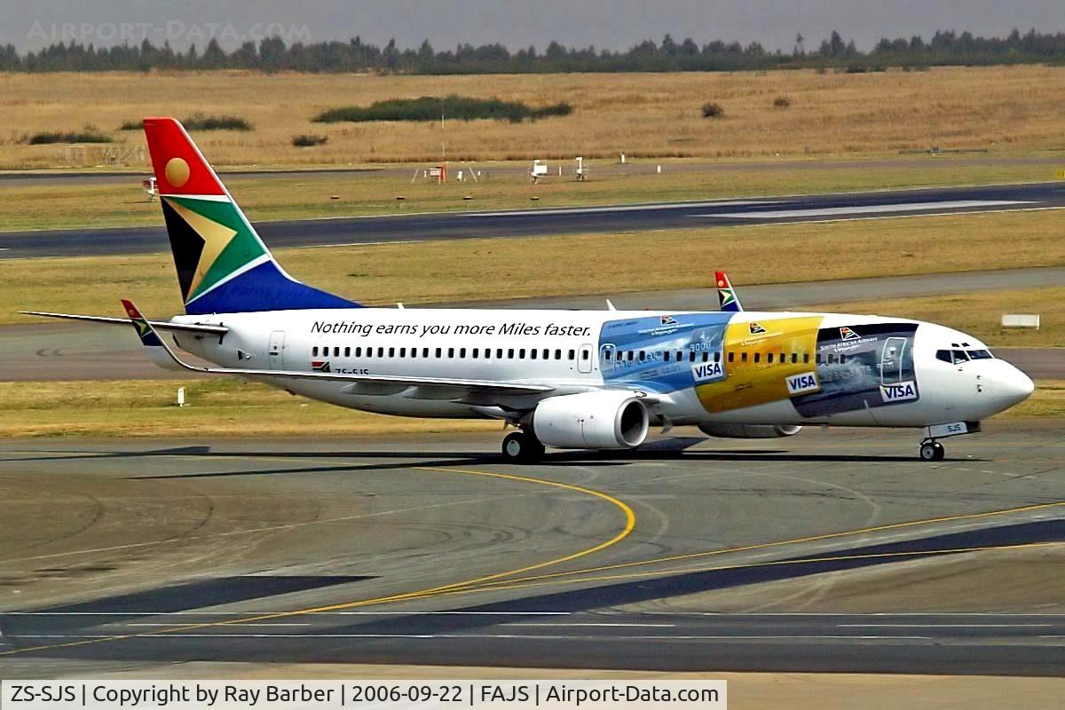 ZS-SJS, 2002 Boeing 737-844 C/N 32632, Boeing 737-844 [32632] (South African Airways) Johannesburg Int~ZS 22/09/2006