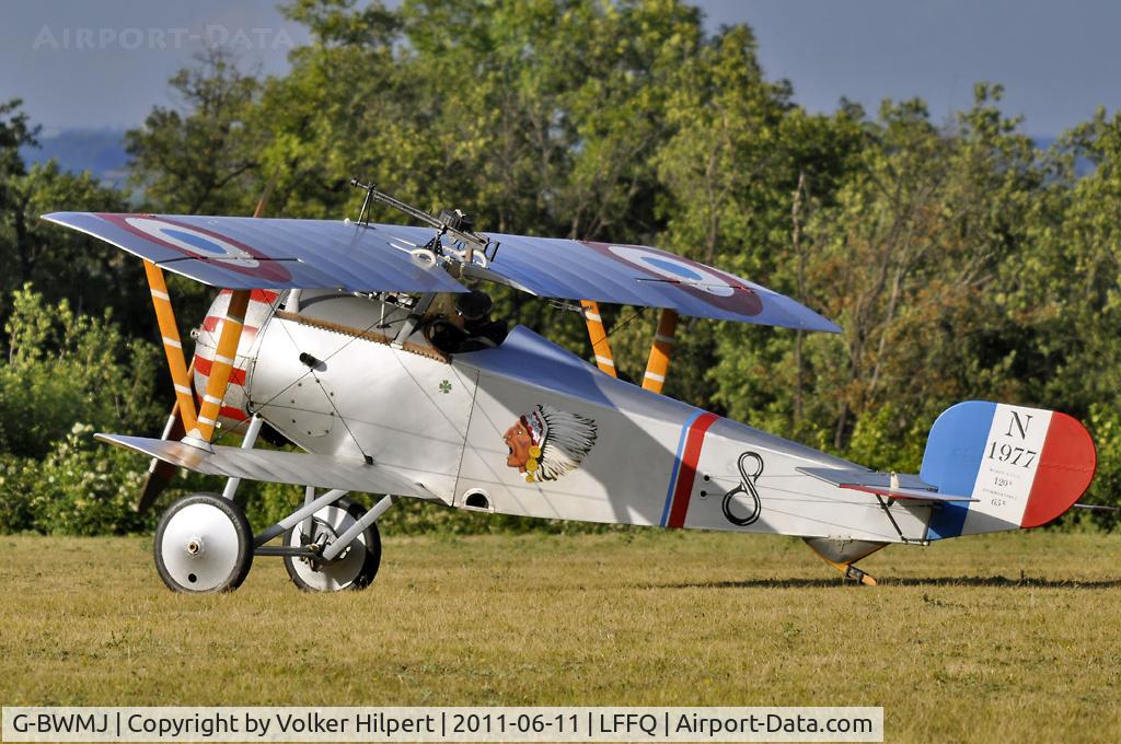 G-BWMJ, 1981 Nieuport 17 Scout Replica C/N PFA 121-12351, at lffq