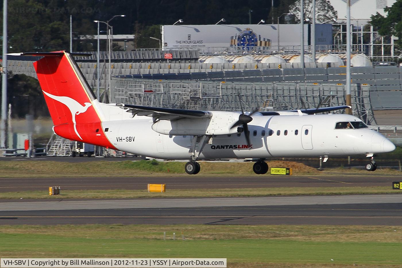 VH-SBV, 2003 De Havilland Canada DHC-8-315Q Dash 8 C/N 595, ready to touch 16R