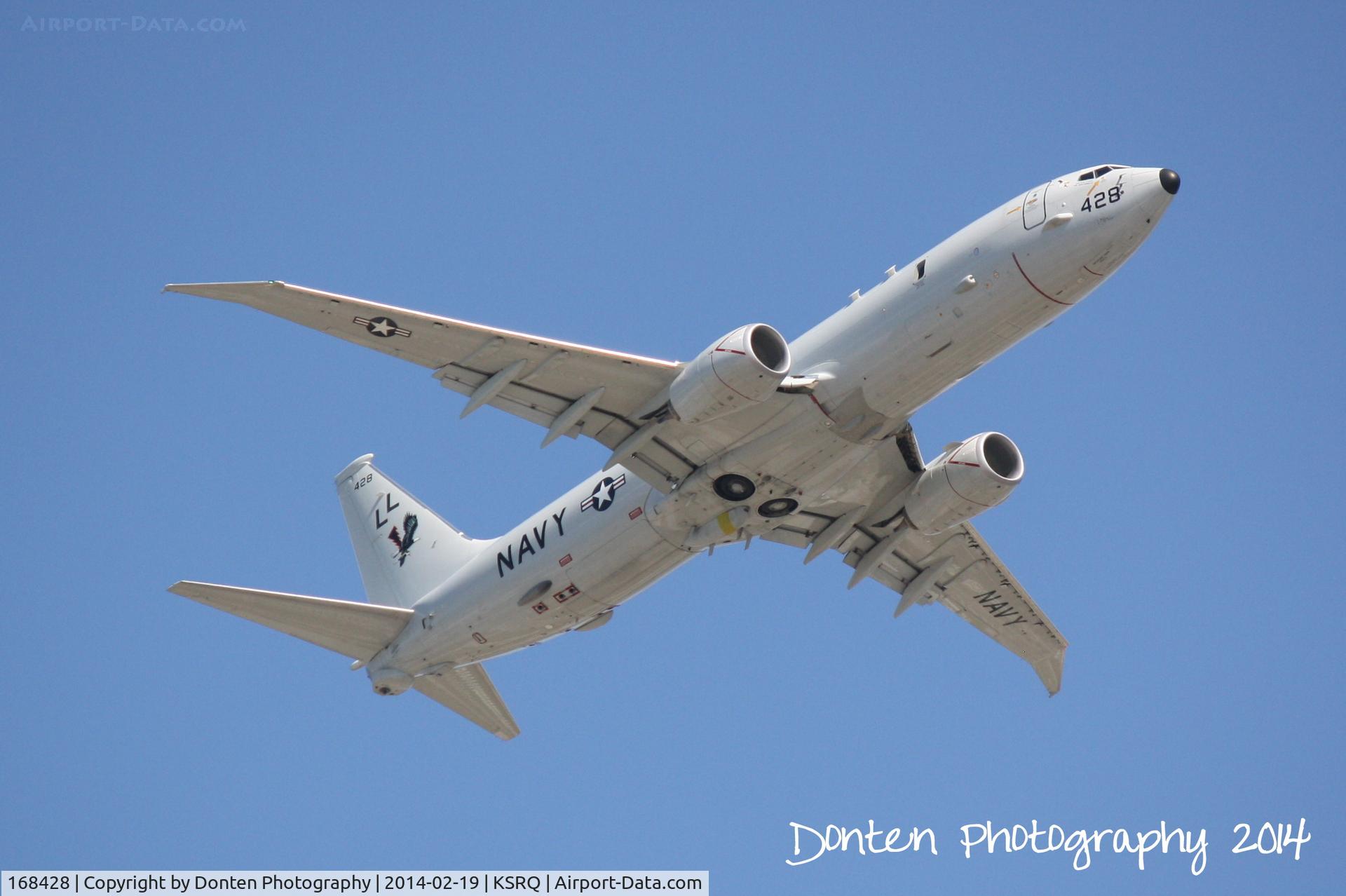 168428, 2011 Boeing P-8A Poseidon C/N 40808, P-8 Poseiden (168428) from NAS Jacksonville performs a touch and go at Sarasota-Bradenton International Airport
