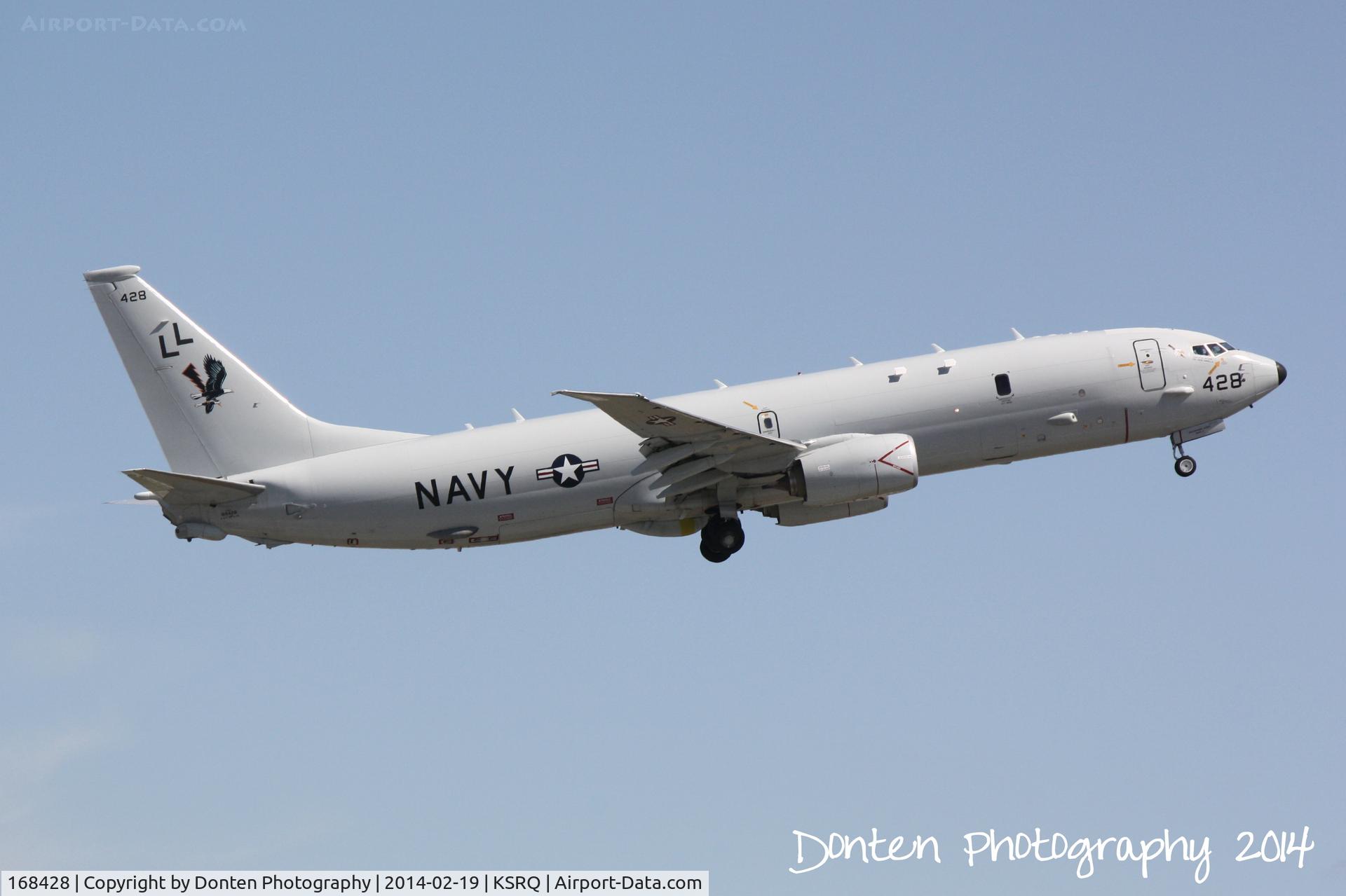 168428, 2011 Boeing P-8A Poseidon C/N 40808, P-8 Poseiden (168428) from NAS Jacksonville performs a touch and go at Sarasota-Bradenton International Airport