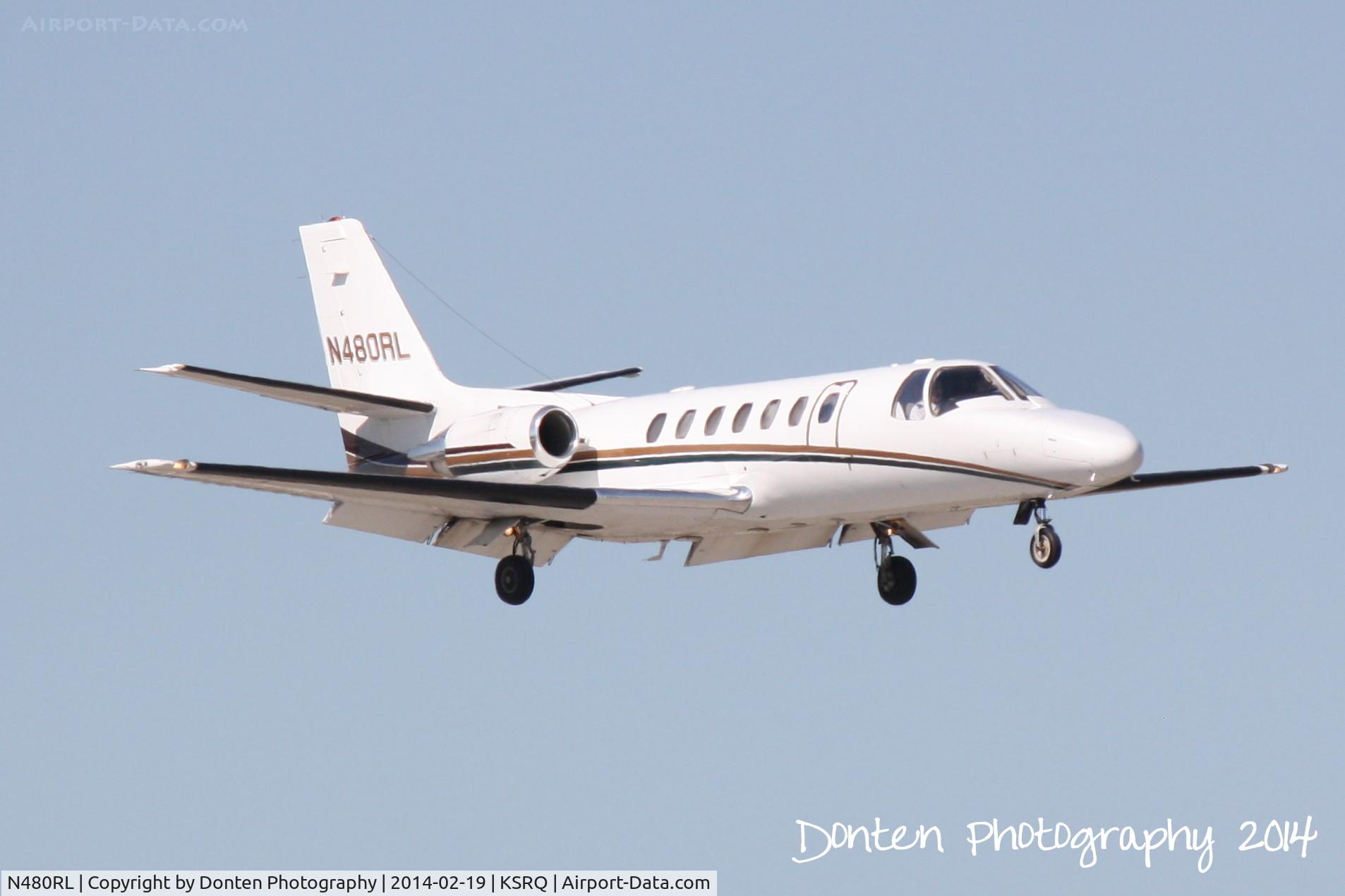 N480RL, 1991 Cessna 560 Citation V C/N 560-0109, Cessna CItation V (N480RL) arrives at Sarasota-Bradenton International Airport