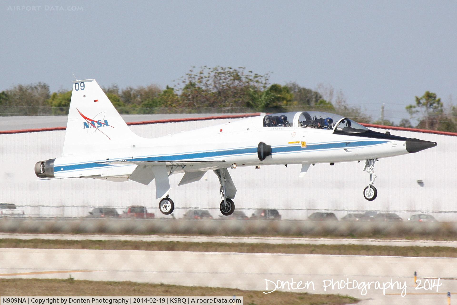 N909NA, 1969 Northrop T-38A C/N 65-10351, T-38 Talon (N909NA) from NASA arrives at Sarasota-Bradenton International Airport following a flight from Huntsville International Airport