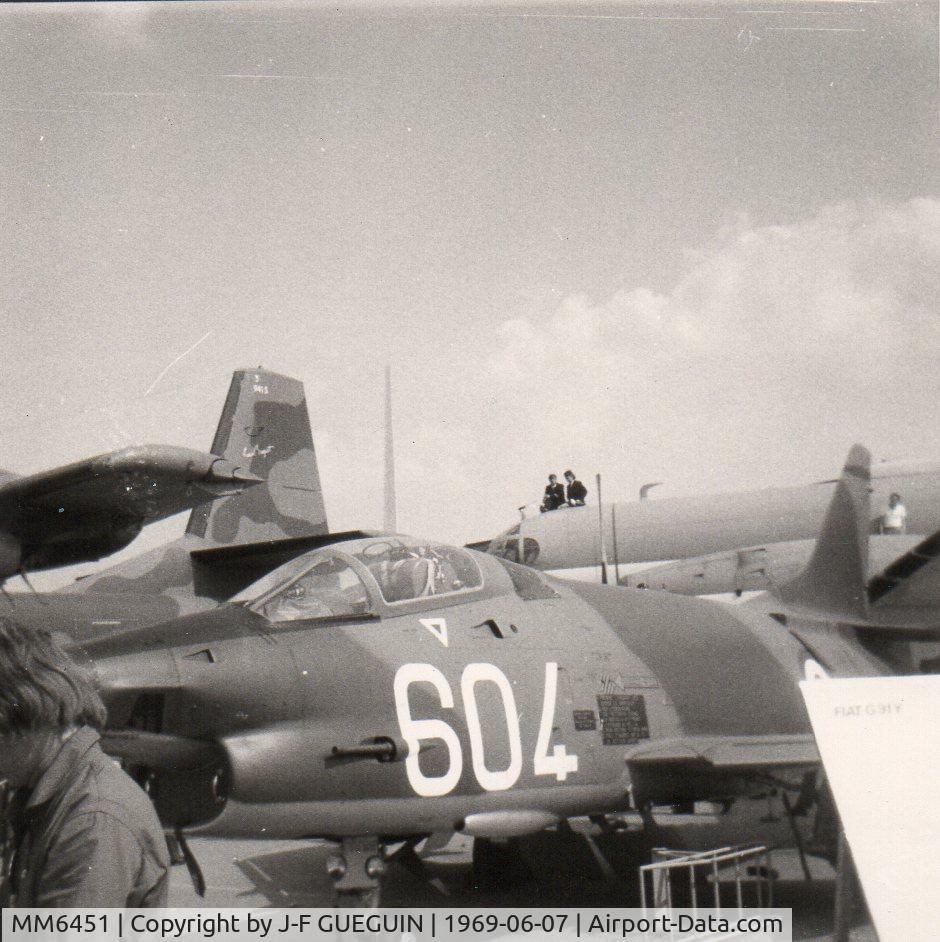 MM6451, Fiat G-91Y C/N 2013, At Paris-Le Bourget Airshow 1969
