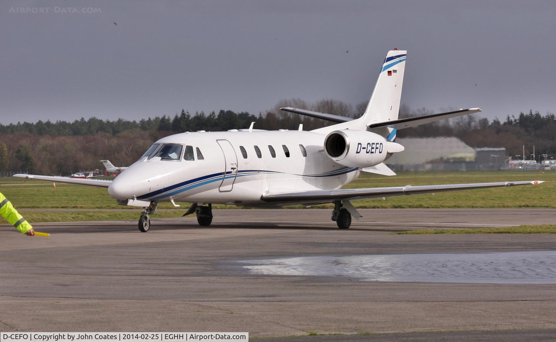 D-CEFO, 2011 Cessna 560XL Citation Excel XLS+ C/N 560-6082, Arriving at Signatures