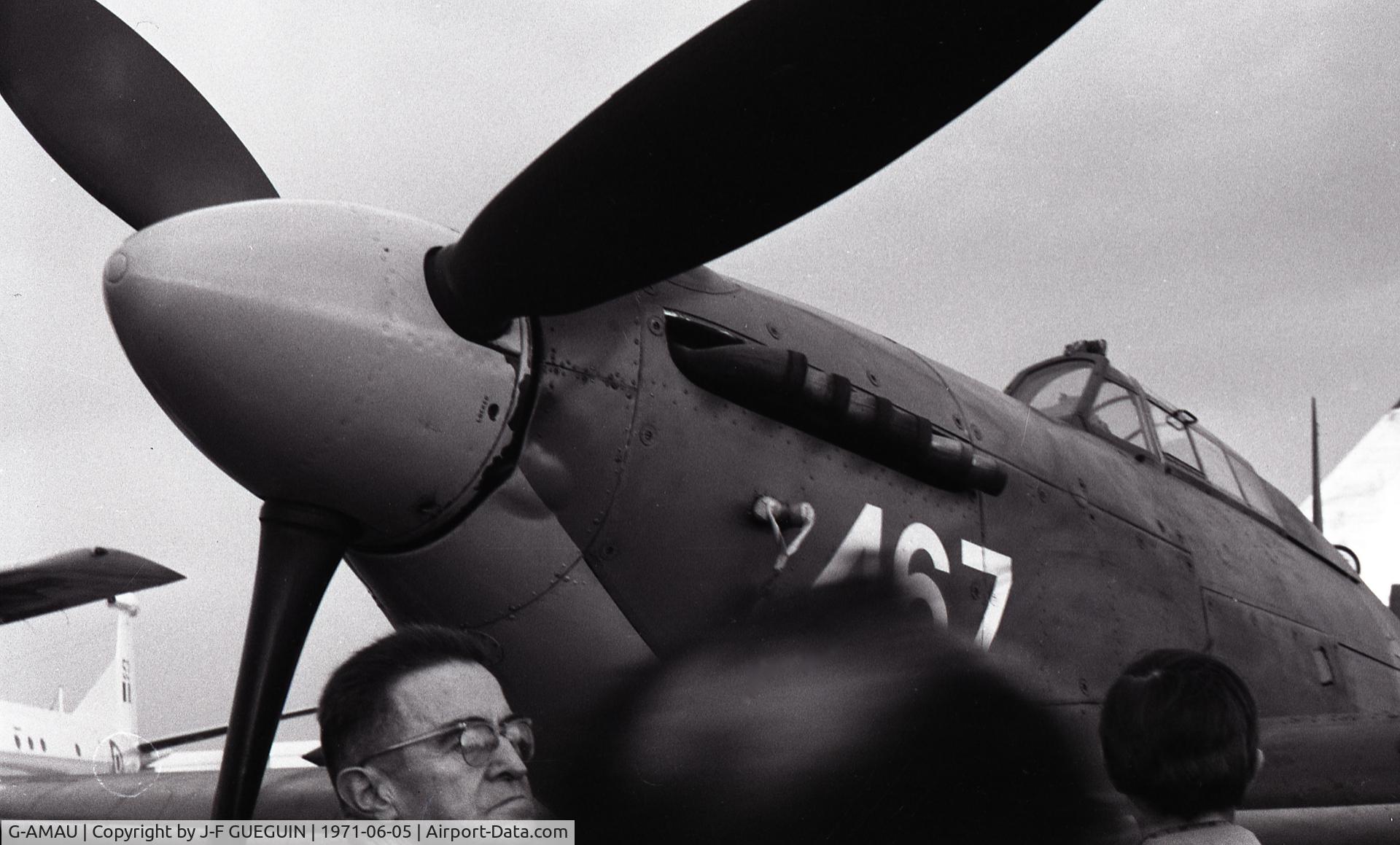 G-AMAU, 1944 Hawker Hurricane IIC C/N PZ865, At Paris-Le Bourget Airshow 1971