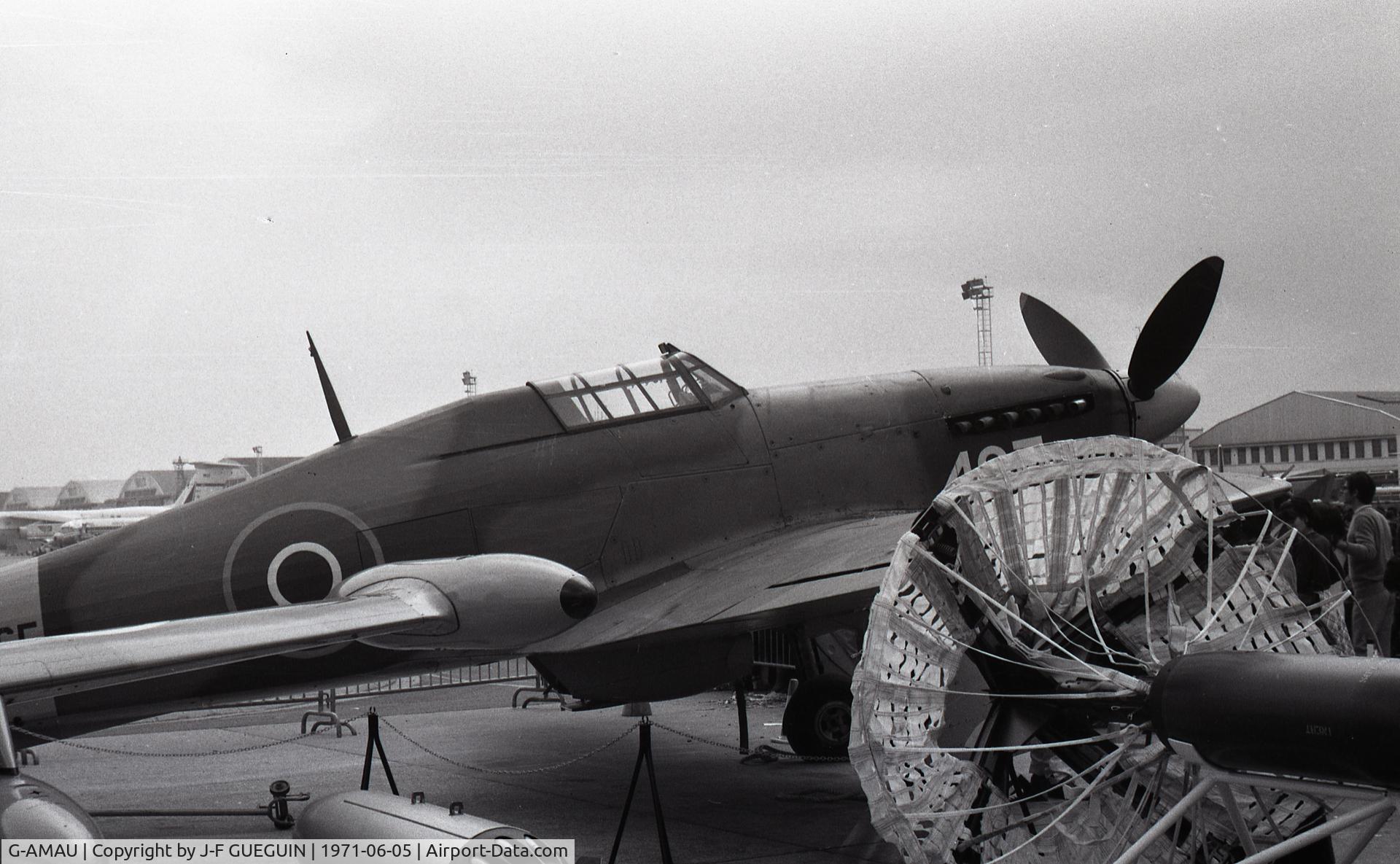 G-AMAU, 1944 Hawker Hurricane IIC C/N PZ865, At Paris-Le Bourget Airshow 1971