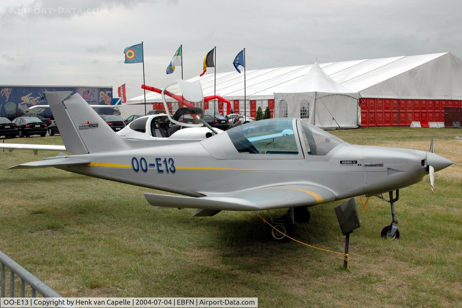 OO-E13, 2003 Asso Aerei Champion V-EL C/N 025, Asso Champion V at Koksijde Air Base, Belgium.