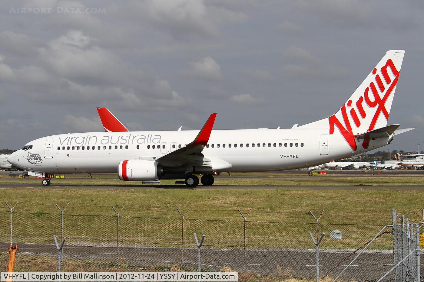 VH-YFL, 2012 Boeing 737-8FE C/N 41002, taxiing to r/w 34R