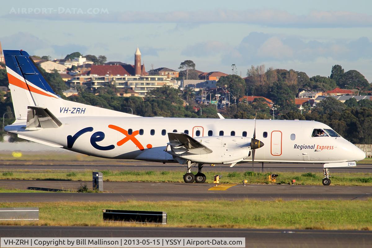VH-ZRH, 1996 Saab 340B C/N 340B-392, taxi from 34R