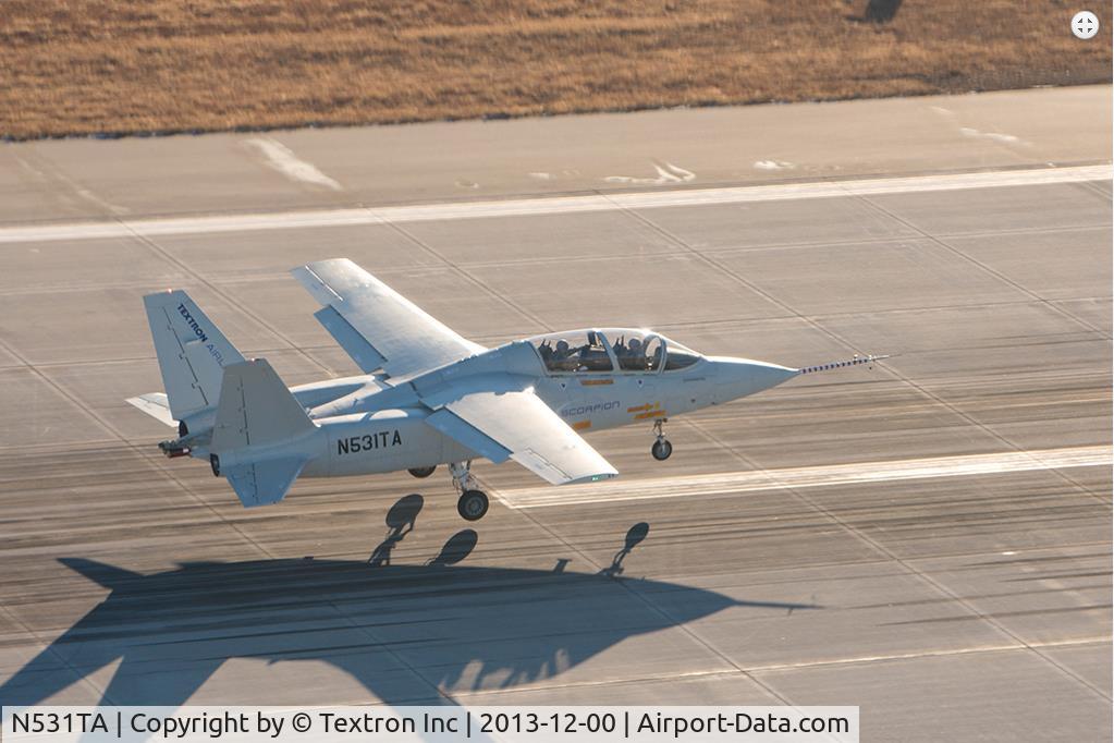 N531TA, 2013 Cessna E530 Scorpion C/N 721001, Landing - first flight