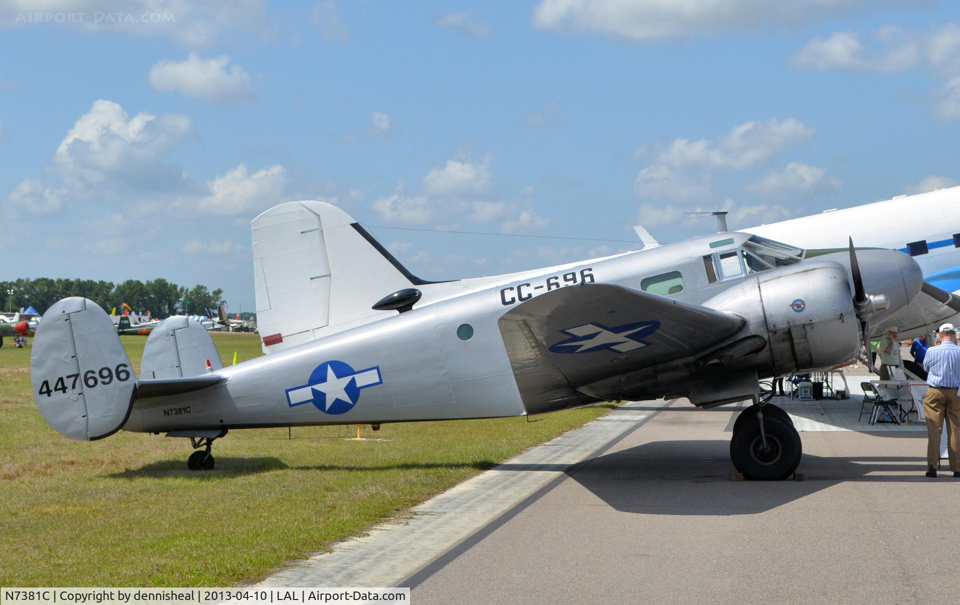 N7381C, 1944 Beech C18S C/N 8104, 1944 BEECH C185