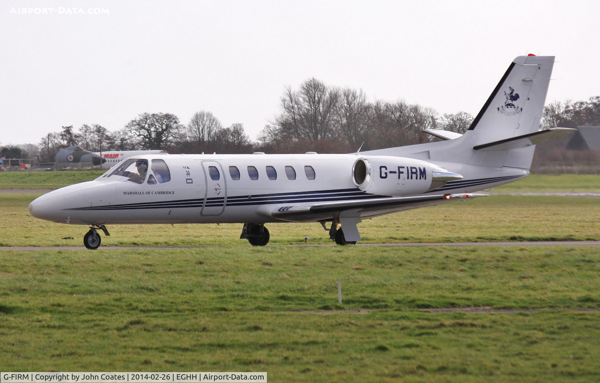 G-FIRM, 2000 Cessna 550B Citation Bravo C/N 550-0940, Taxiing after arrival