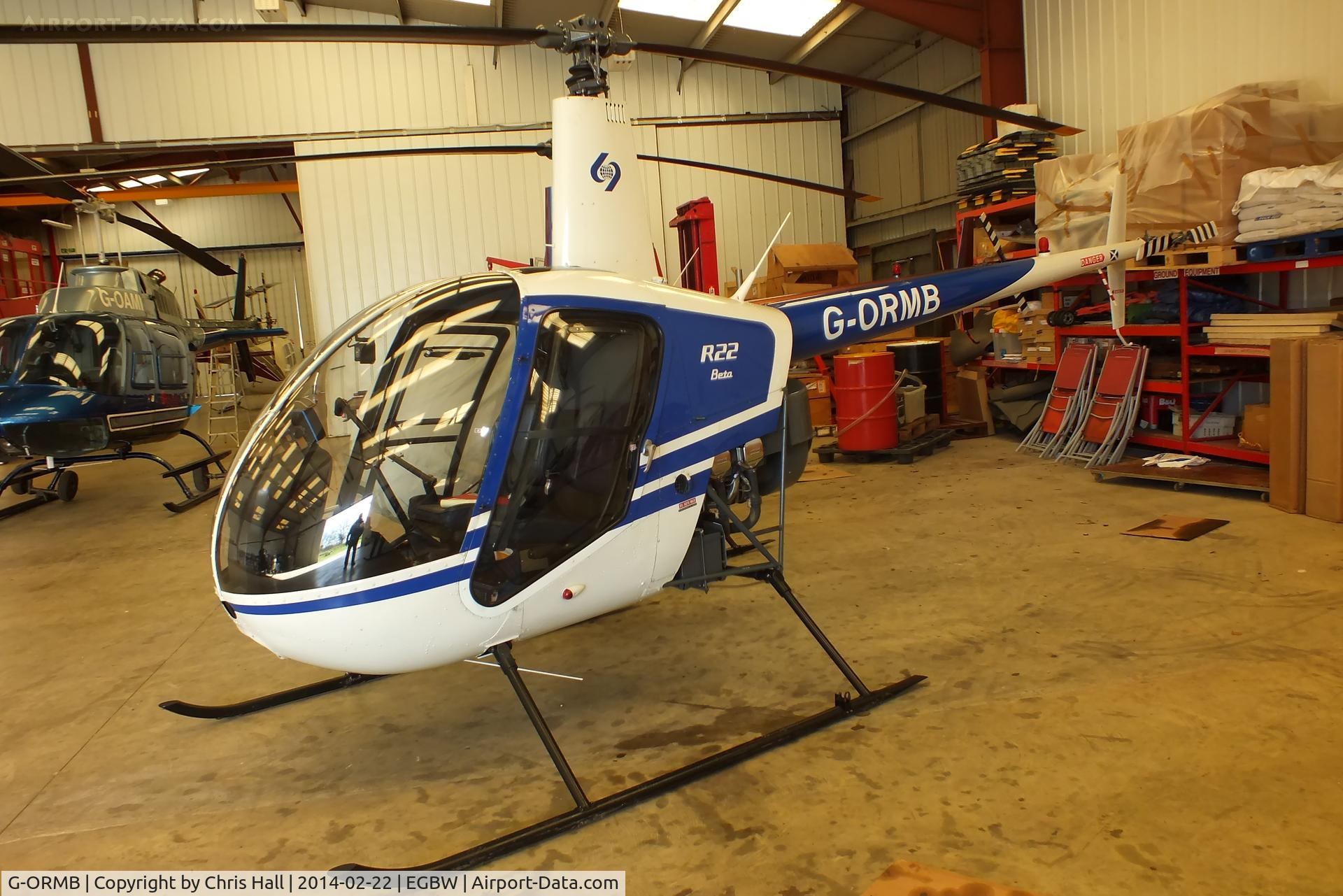 G-ORMB, 1990 Robinson R22 Beta C/N 1607, at Wellesbourne Mountford