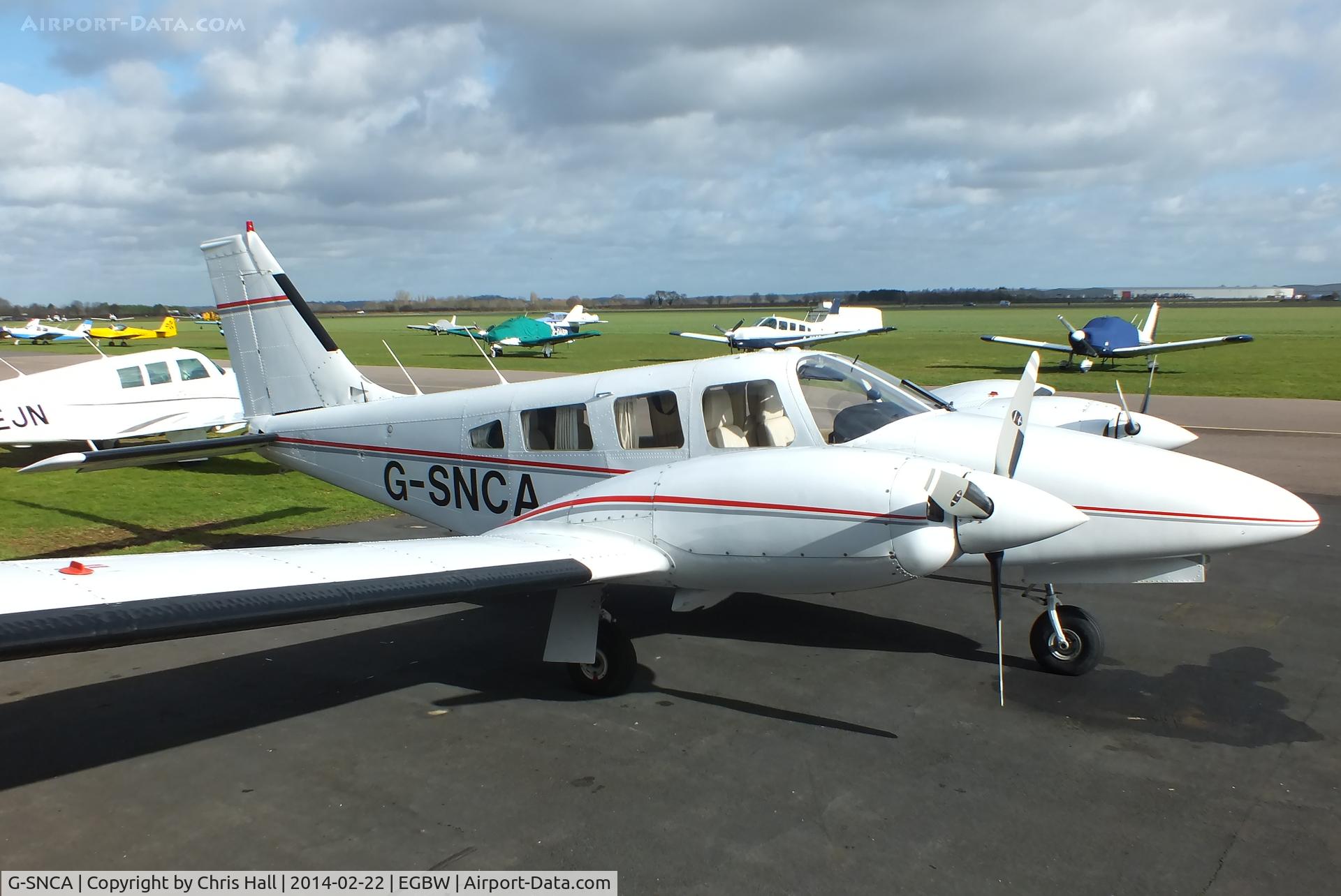 G-SNCA, 1979 Piper PA-34-200T Seneca II C/N 34-7970355, new resident at Wellesbourne Mountford