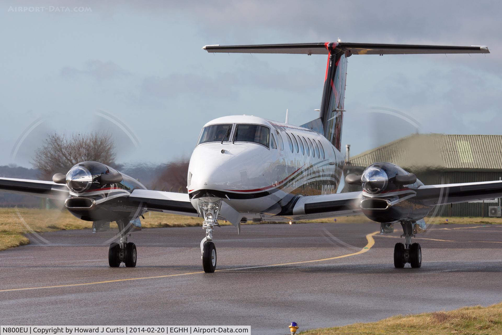 N800EU, 2013 Hawker Beechcraft 350i Super King Air (B300) C/N FL-840, European demonstrator, at the hold for runway 26.