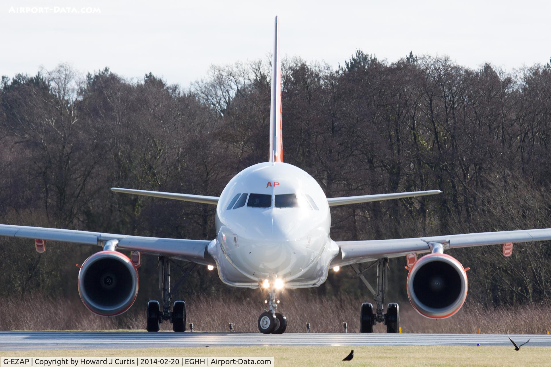 G-EZAP, 2006 Airbus A319-111 C/N 2777, Turning onto runway 26 for departure for Geneva.