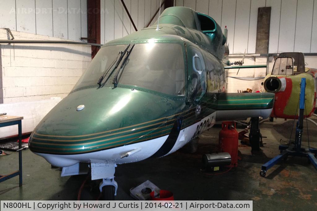 N800HL, 1981 Bell 222 C/N 47054, In store. Sparkford, Somerset.