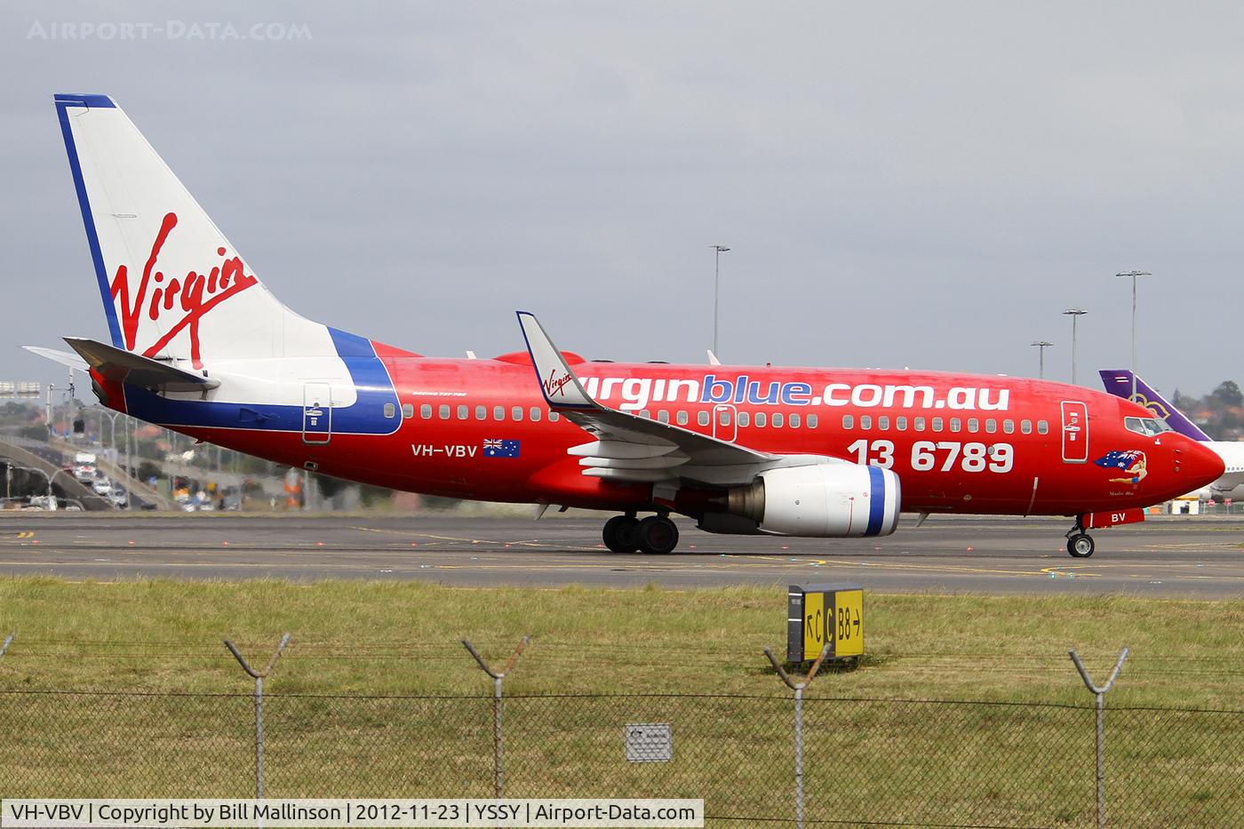VH-VBV, 2003 Boeing 737-7BK C/N 33015, taxiing from 34R
