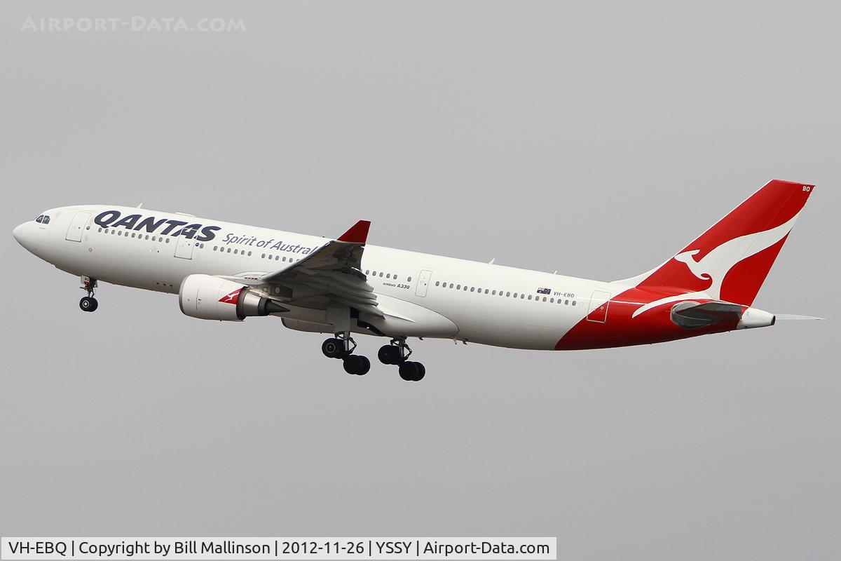 VH-EBQ, 2010 Airbus A330-202 C/N 1198, away from 34L