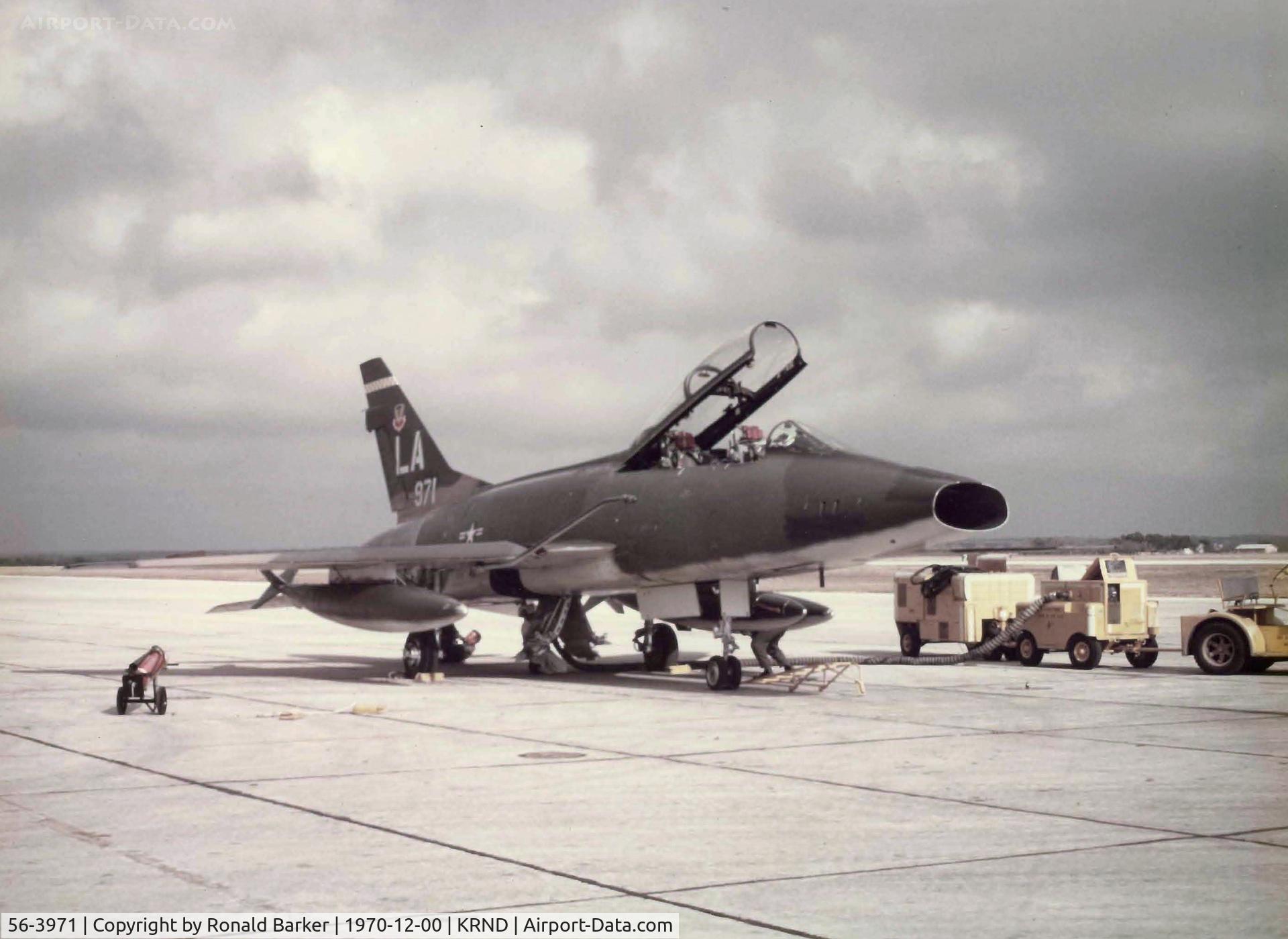 56-3971, 1956 North American F-100F Super Sabre C/N 243-247, Visit to Randolph