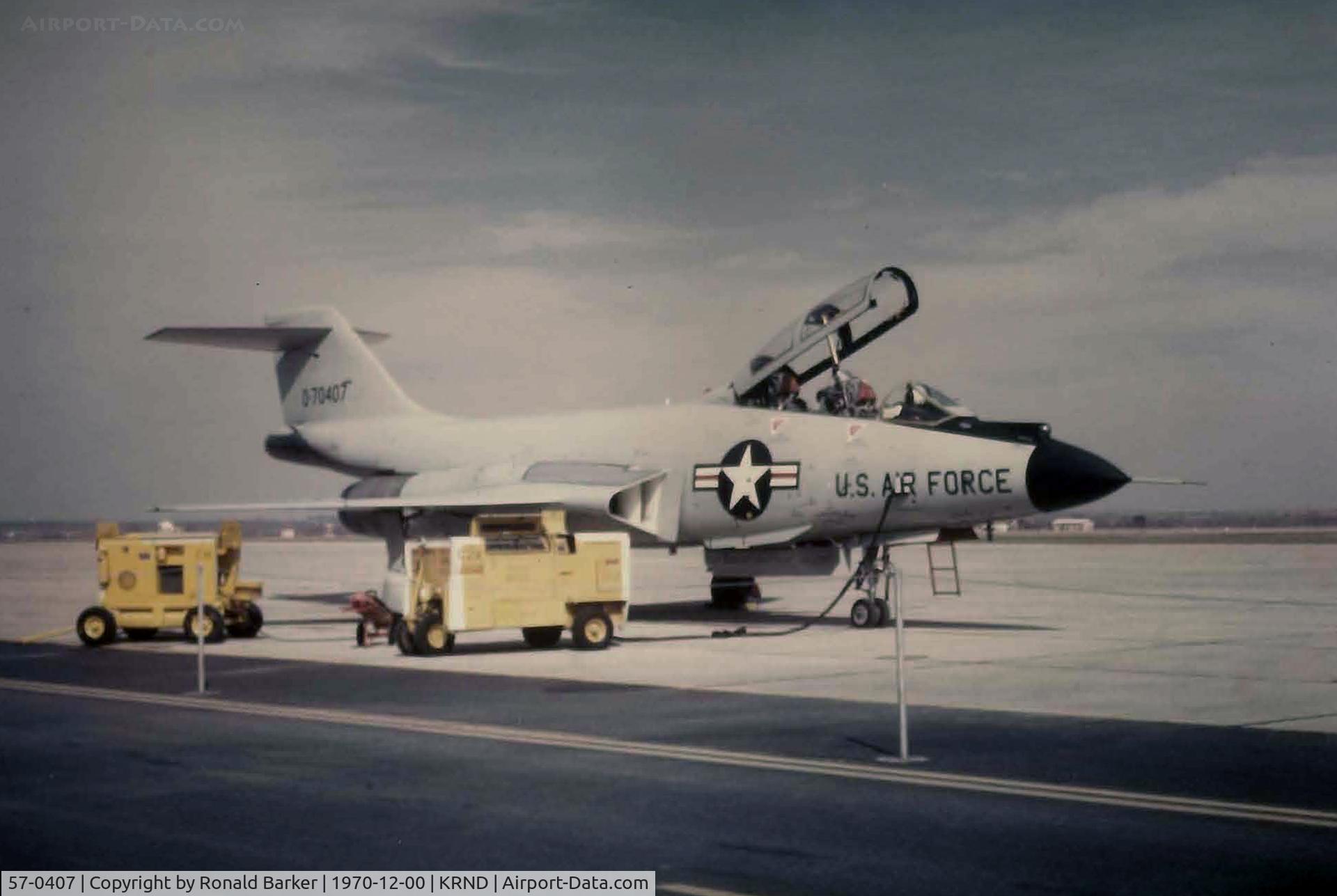 57-0407, 1957 McDonnell F-101F Voodoo C/N 585, Visit to Randolph