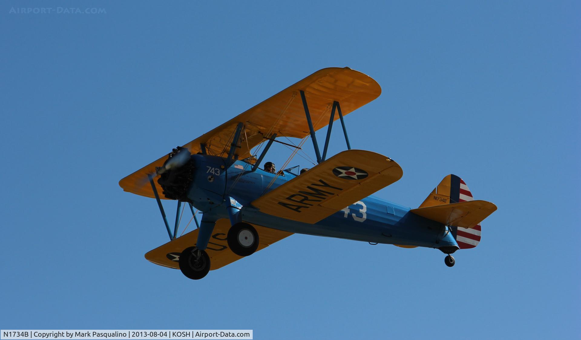N1734B, 1943 Boeing E75 C/N 75-5987, Stearman