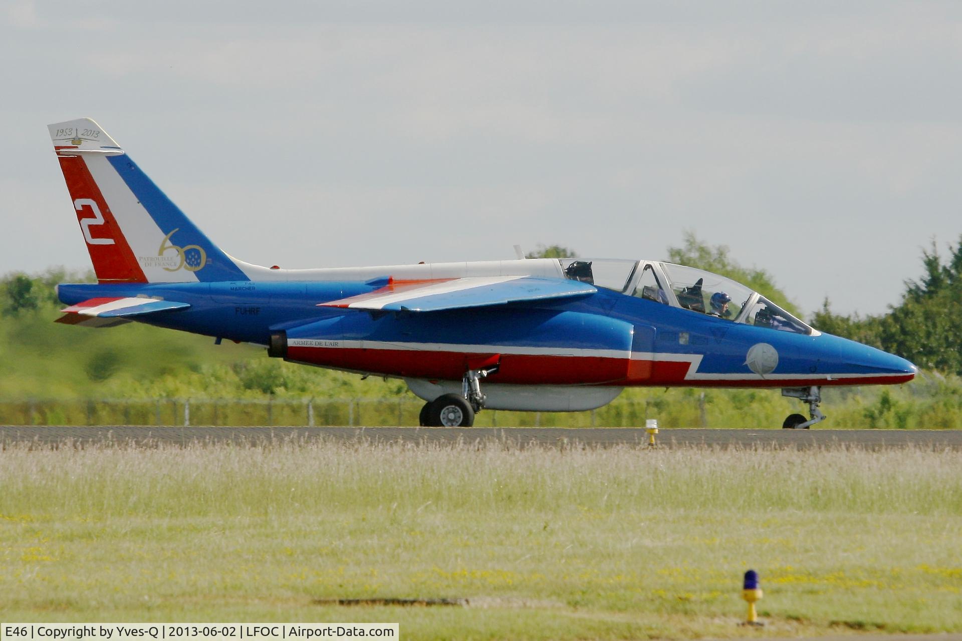 E46, Dassault-Dornier Alpha Jet E C/N E46, Dassault-Dornier Alpha Jet E (F-UHRF), Athos 02 of Patrouille de France 2013, Châteaudun Air Base 279 (LFOC) open day 2013