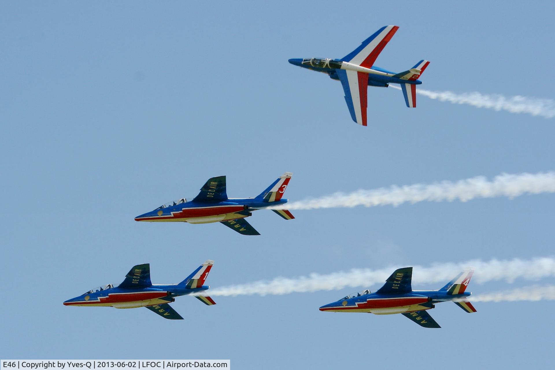 E46, Dassault-Dornier Alpha Jet E C/N E46, Dassault-Dornier Alpha Jet E (F-UHRF), Athos 02 of Patrouille de France 2013, Châteaudun Air Base 279 (LFOC) open day 2013