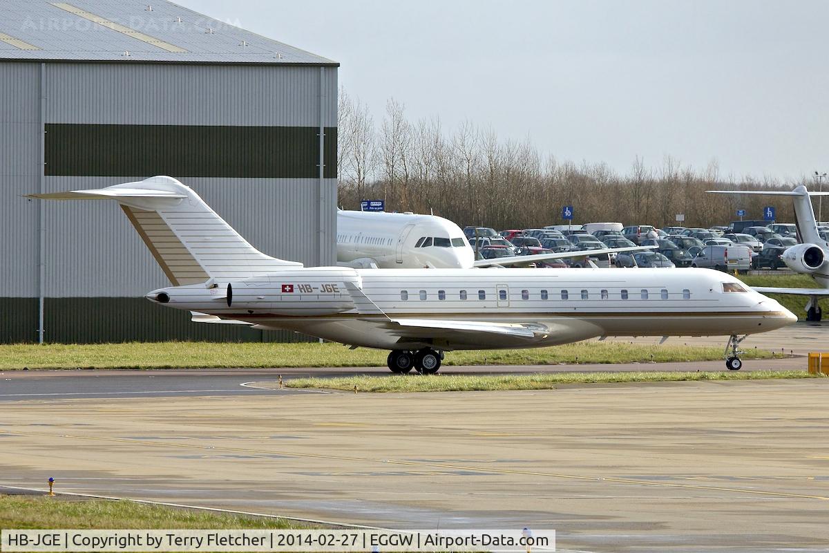 HB-JGE, 2008 Bombardier BD-700-1A10 Global Express C/N 9287, 2008 Bombardier BD-700-1A10 Global Express, c/n: 9287 at Luton
