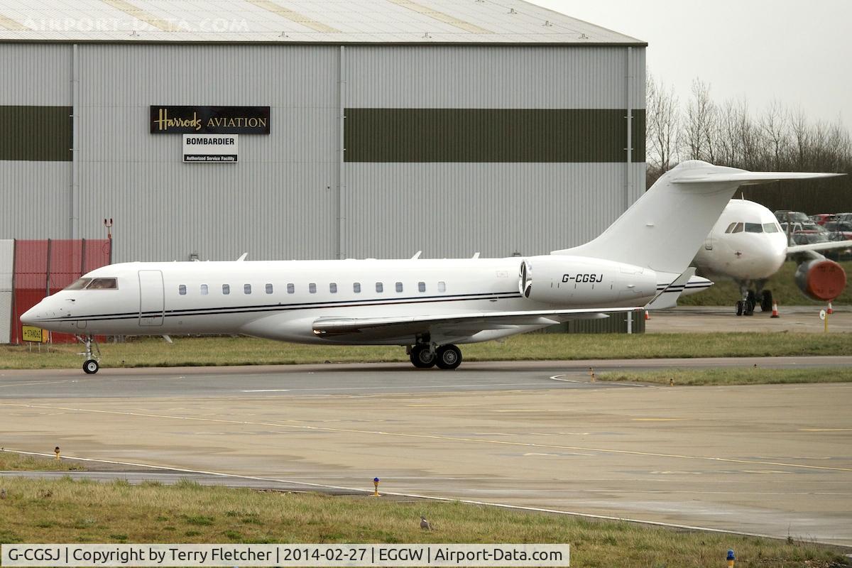 G-CGSJ, 2010 Bombardier BD-700-1A10 Global Express C/N 9377, Bombardier BD-700-1A10 Global Express, c/n: 9377 at Luton