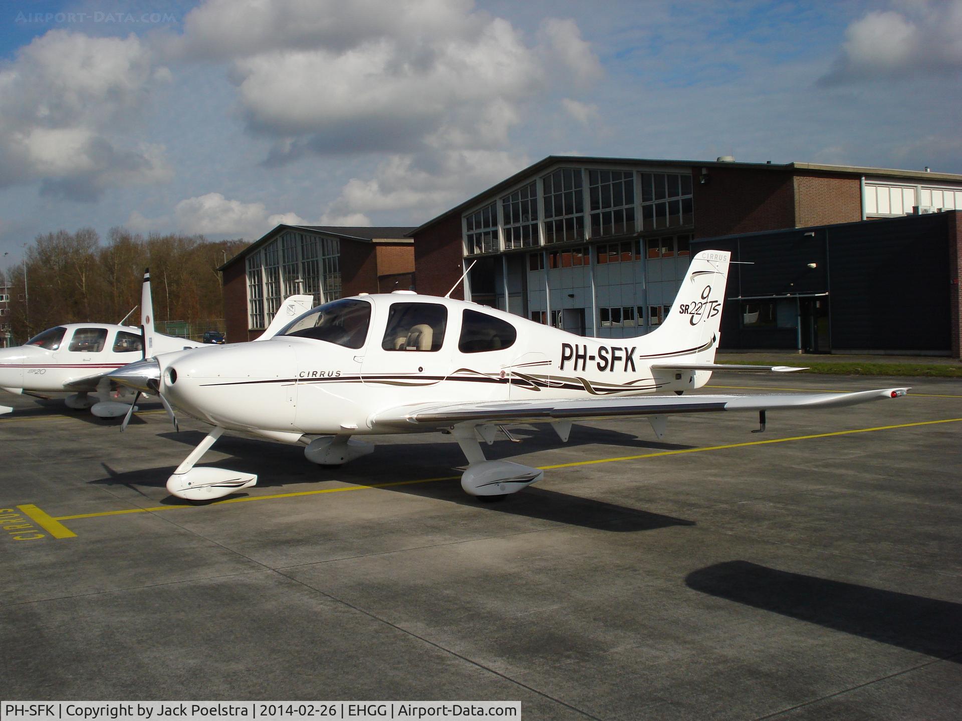 PH-SFK, Cirrus SR22T GTS C/N 2287, Cirrus SR22 at ramp of Groningen airport