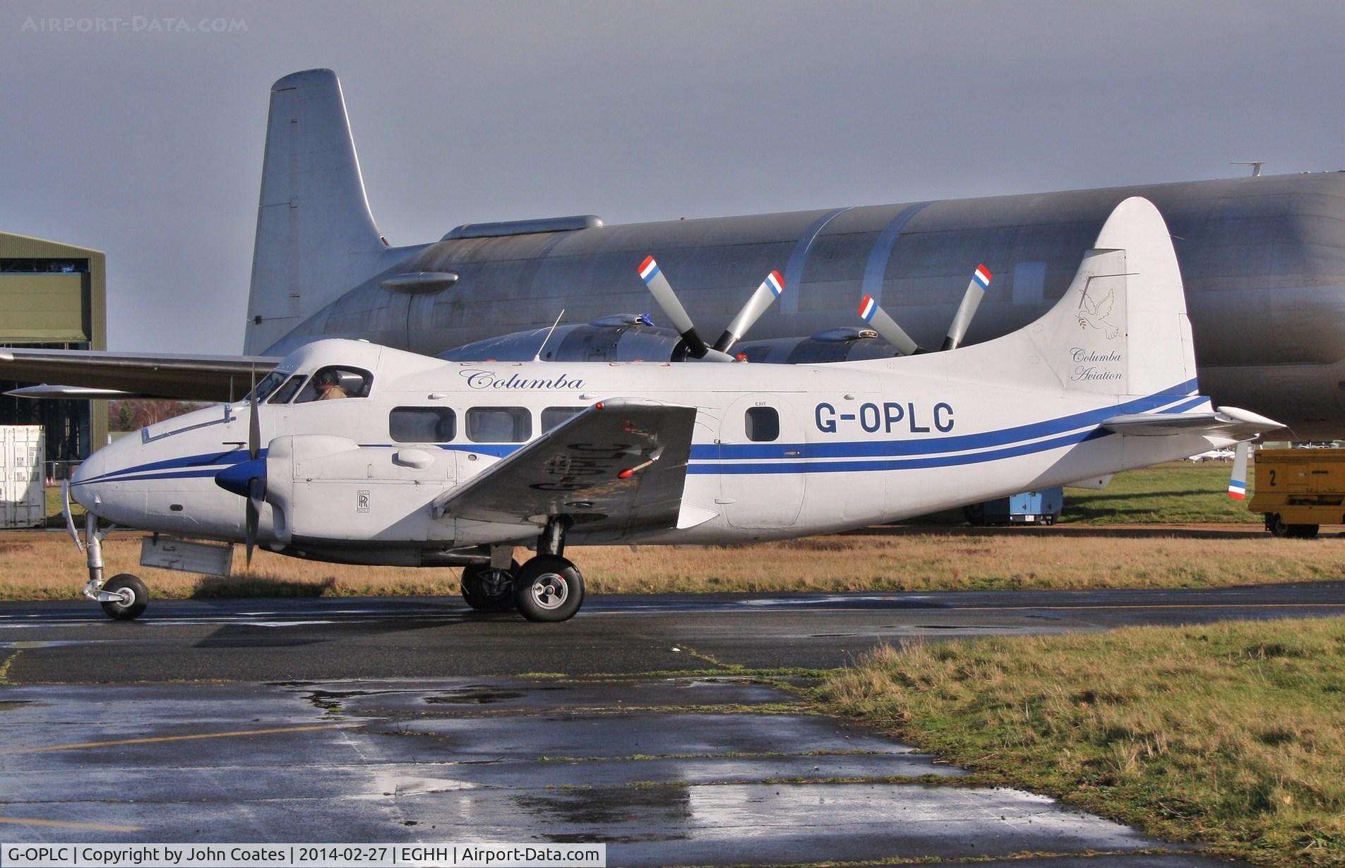 G-OPLC, 1948 De Havilland DH-104 Dove 8 C/N 04212, Taxiing on arrival