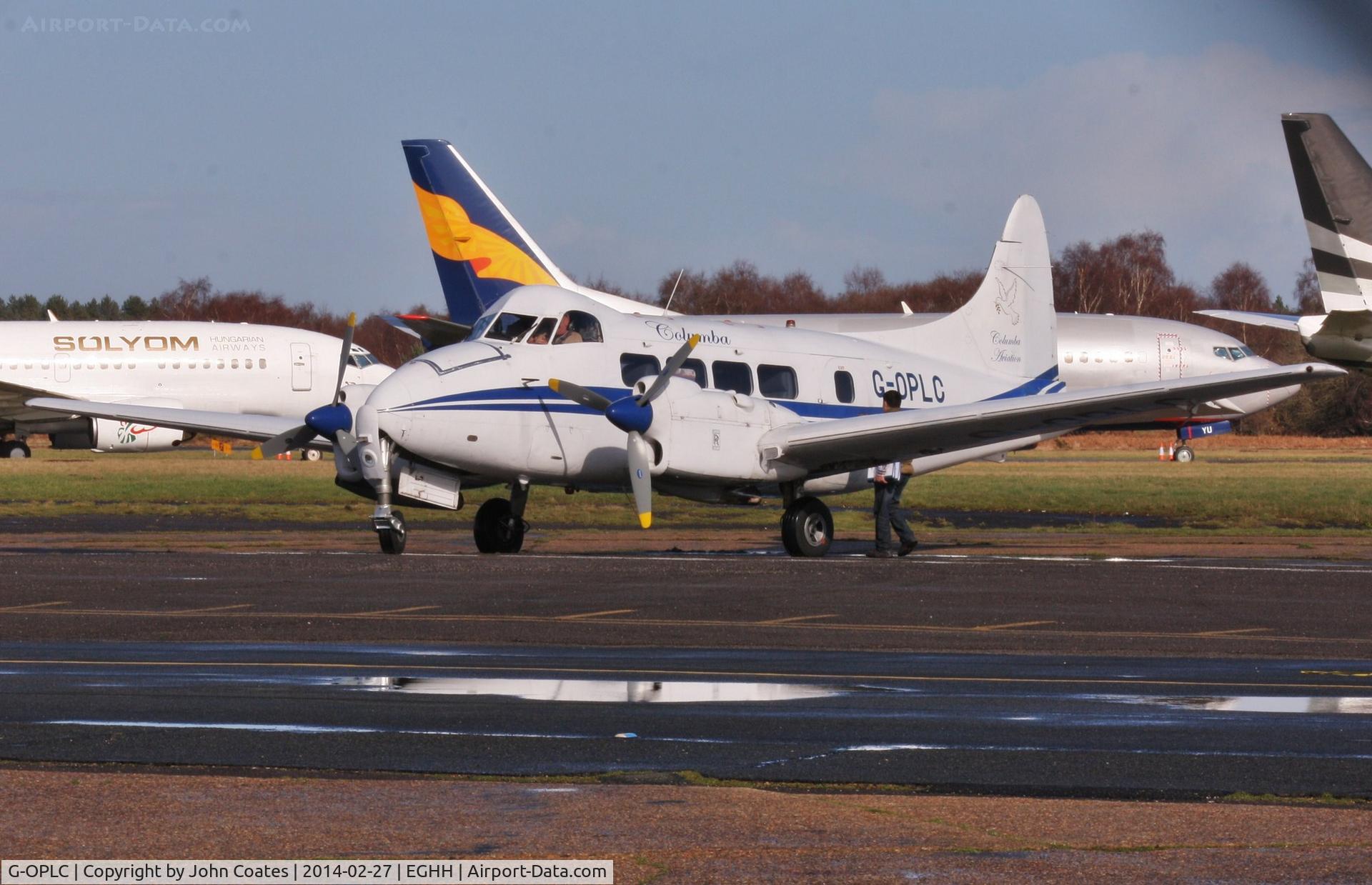 G-OPLC, 1948 De Havilland DH-104 Dove 8 C/N 04212, Parking at Airtime