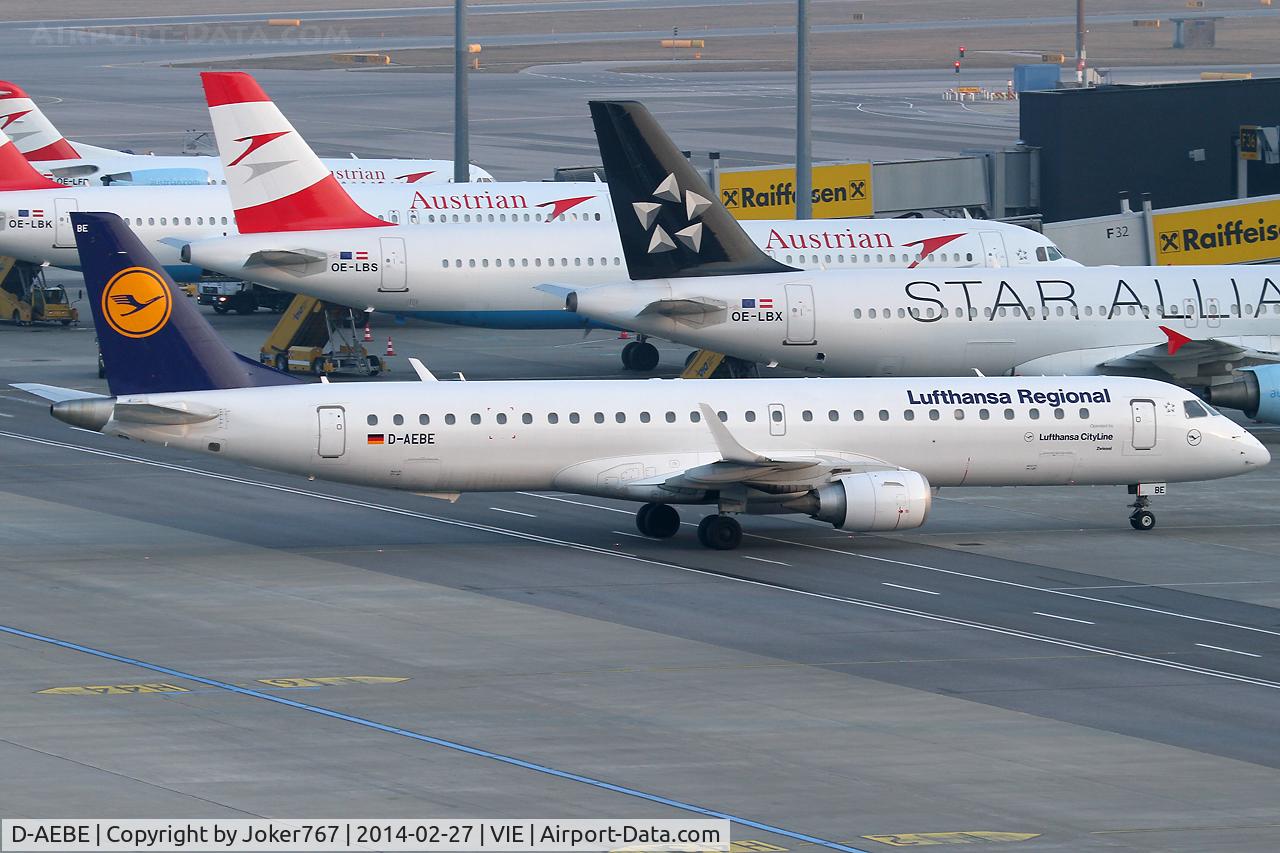 D-AEBE, 2010 Embraer 195LR (ERJ-190-200LR) C/N 19000350, Lufthansa Regional (City Line)