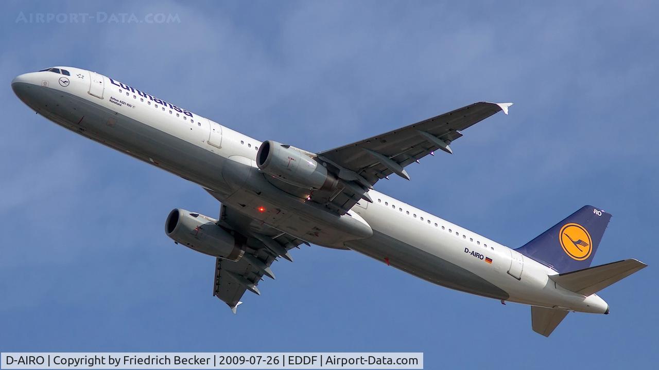 D-AIRO, 1995 Airbus A321-131 C/N 0563, departure from Frankfurt