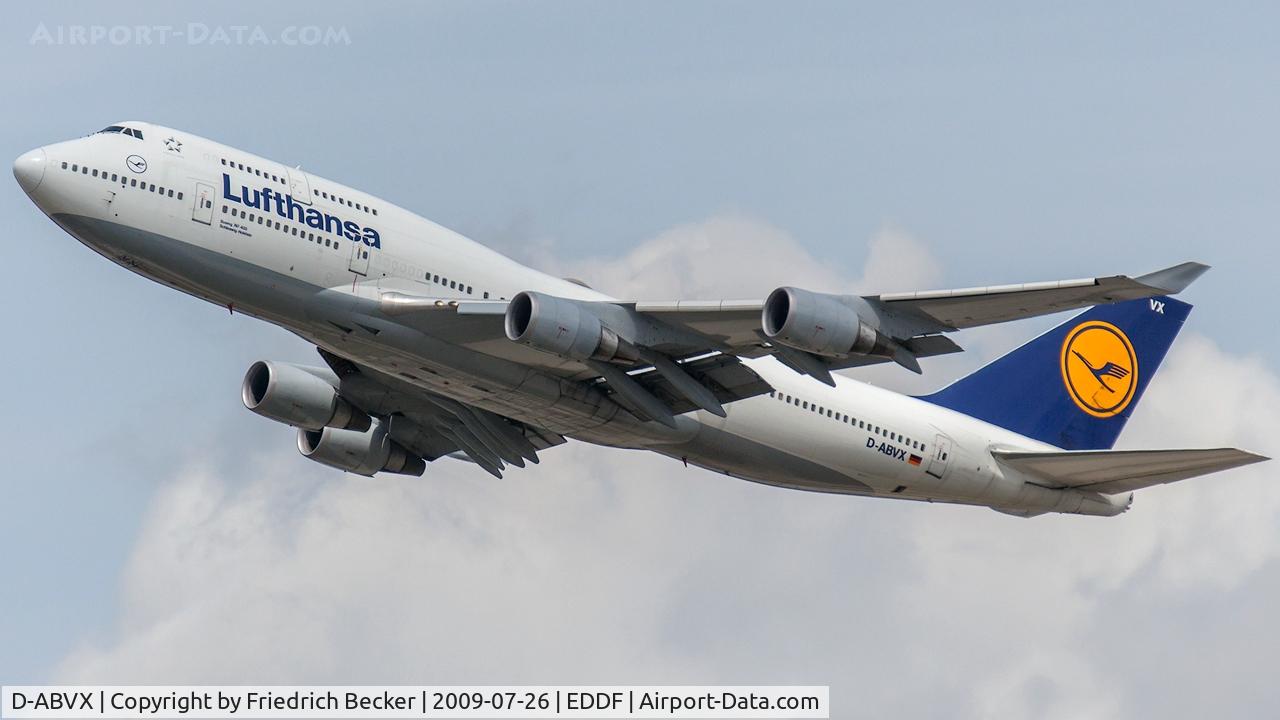 D-ABVX, 1999 Boeing 747-430 C/N 29868, departure from Frankfurt