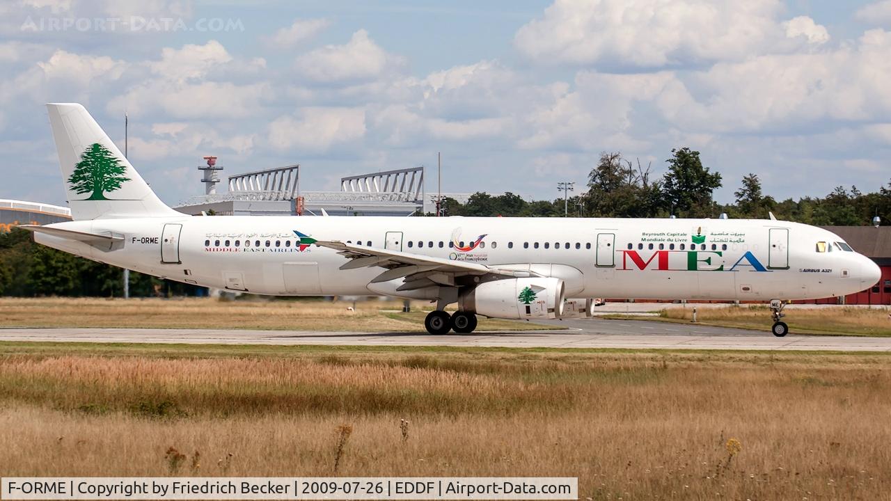 F-ORME, 2003 Airbus A321-231 C/N 1878, departure from Frankfurt via RW18W