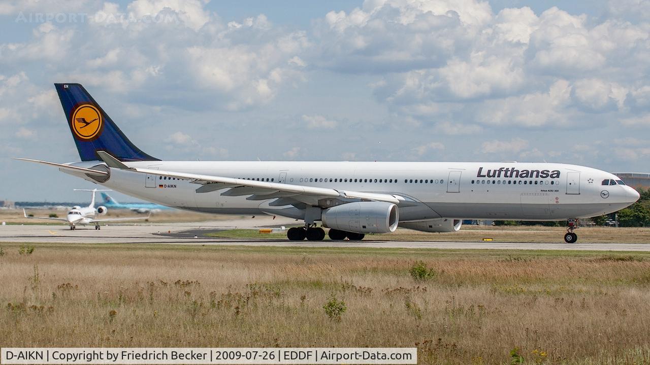 D-AIKN, 2008 Airbus A330-343X C/N 922, departure from Frankfurt via RW18W