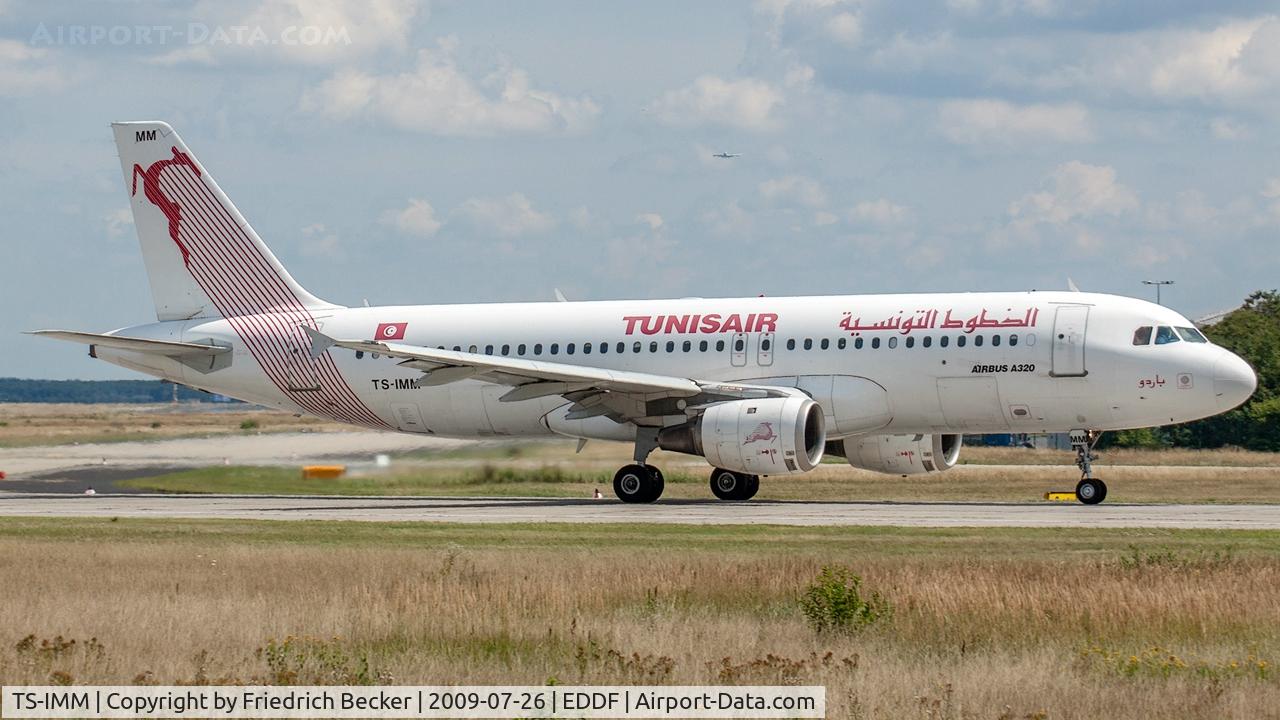 TS-IMM, 1999 Airbus A320-211 C/N 0975, departure from Frankfurt via RW18W