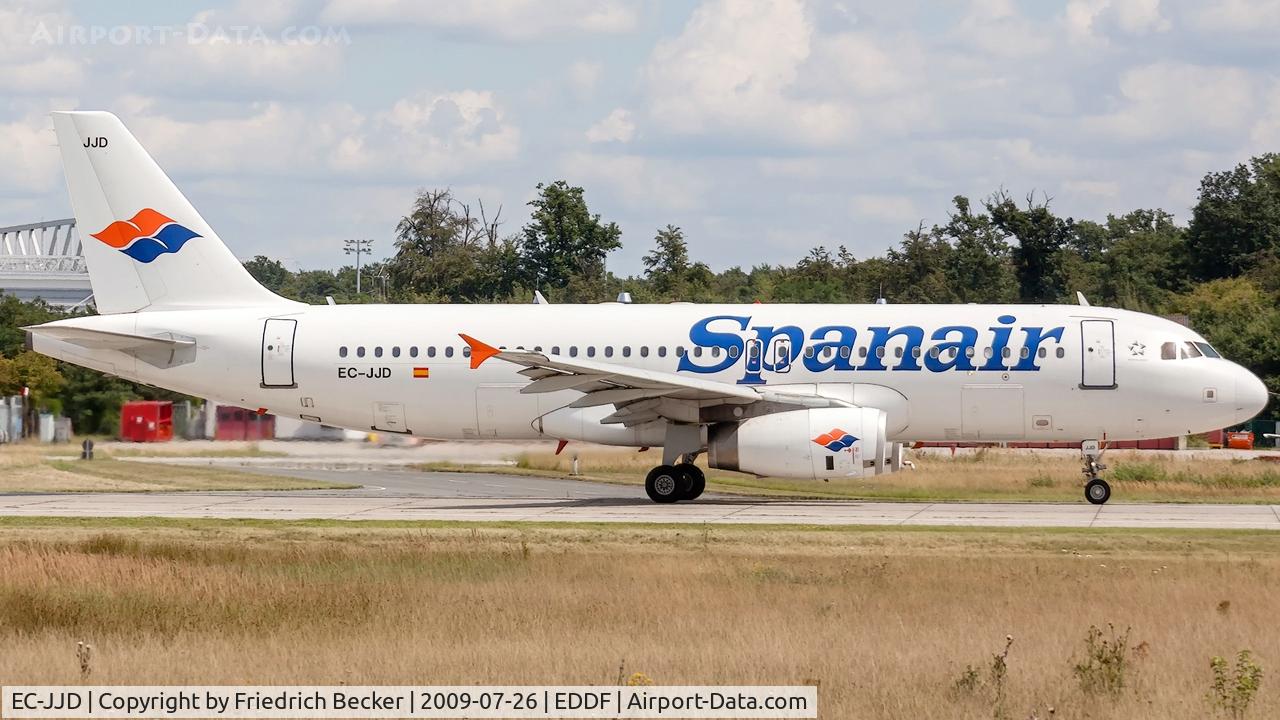 EC-JJD, 2005 Airbus A320-232 C/N 2479, departure from Frankfurt via RW18W