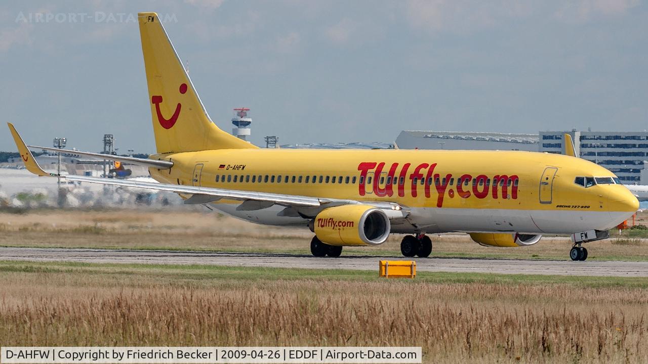 D-AHFW, 2001 Boeing 737-8K5 C/N 30882, departure from Frankfurt via RW18W