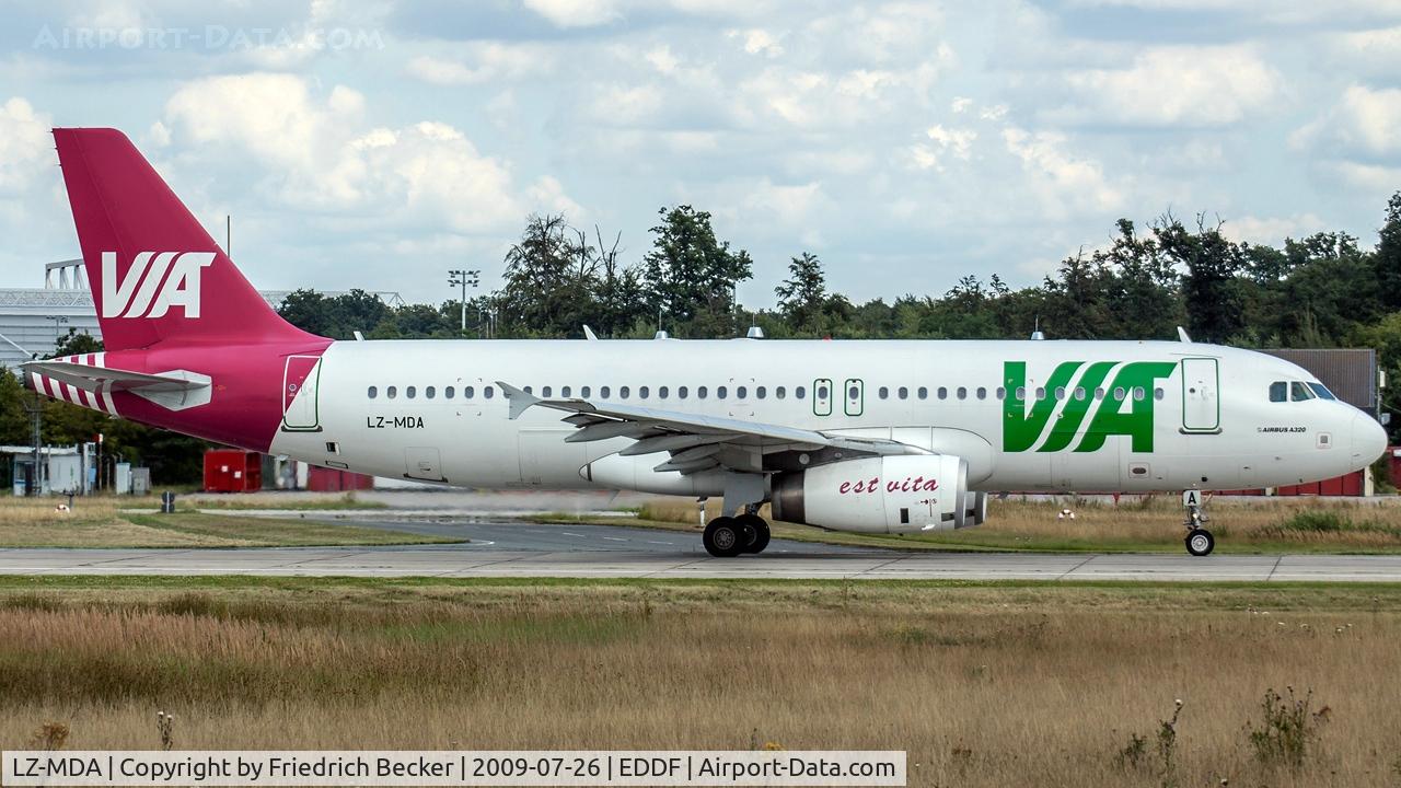 LZ-MDA, 2006 Airbus A320-232 C/N 2732, departure from Frankfurt via RW18W