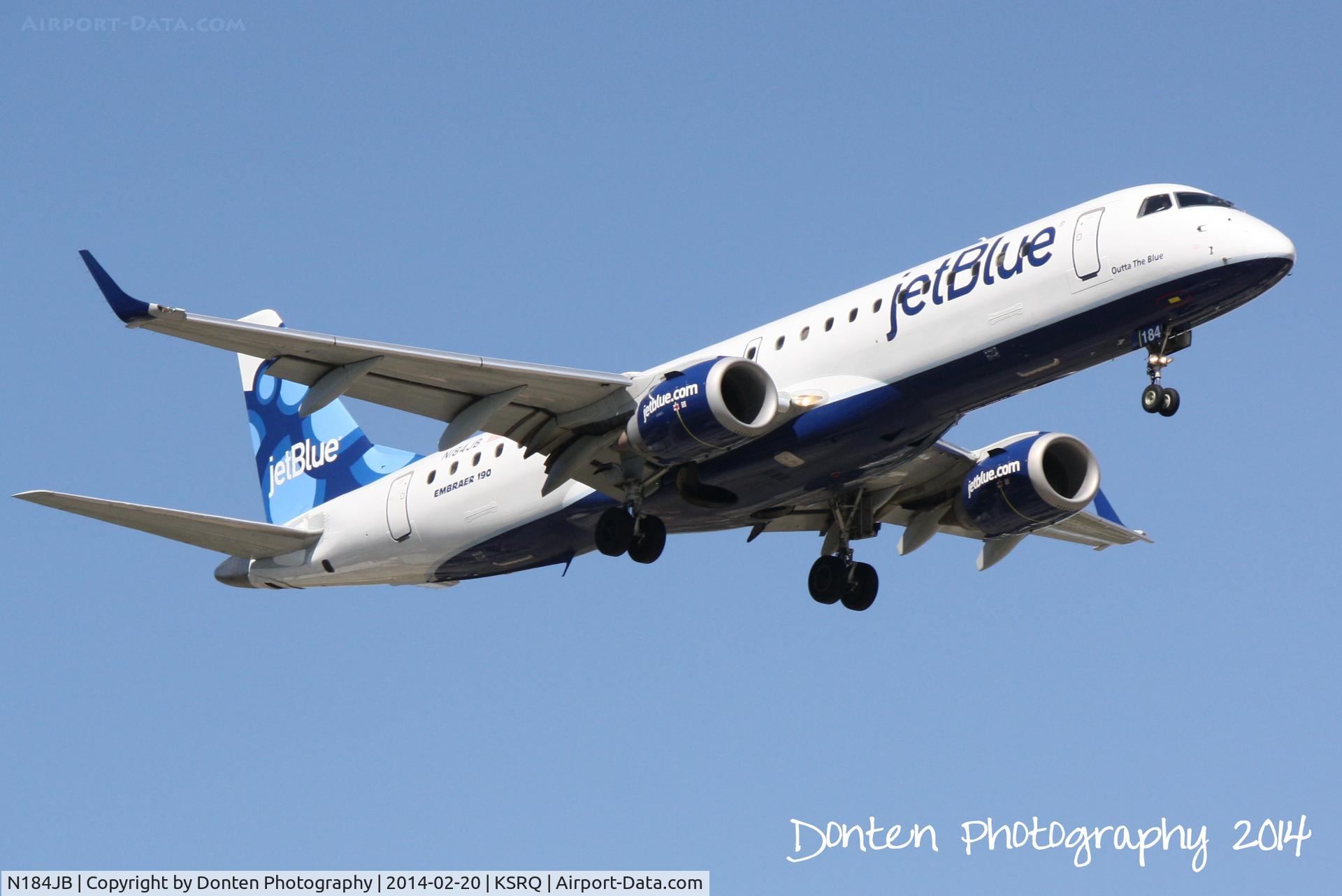 N184JB, 2005 Embraer 190AR (ERJ-190-100IGW) C/N 19000008, JetBlue Flight 741 (N184JB) 