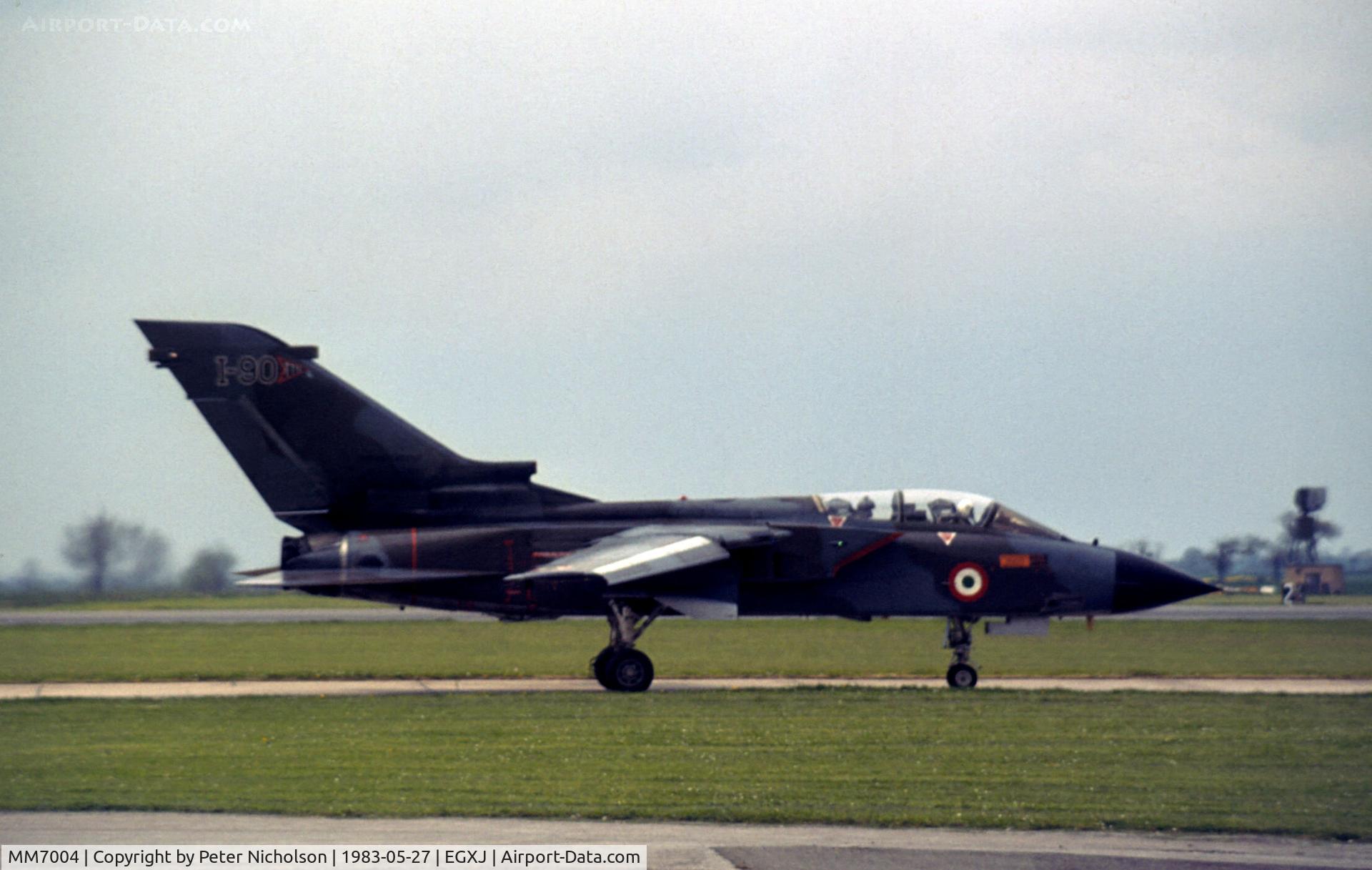 MM7004, Panavia Tornado IDS C/N 086/IS003/5006, Italian Air Force Tornado IDS of the Tri-National Tornado Training Establishment (TTTE) at RAF Cottesmore in May 1983.