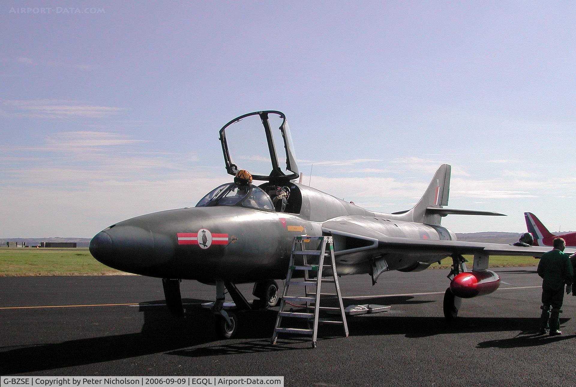 G-BZSE, 1955 Hawker Hunter T.8C C/N 41H-670792, Hunter T.8C formerly WV322 on display at the 2006 RAF Leuchars Airshow.
