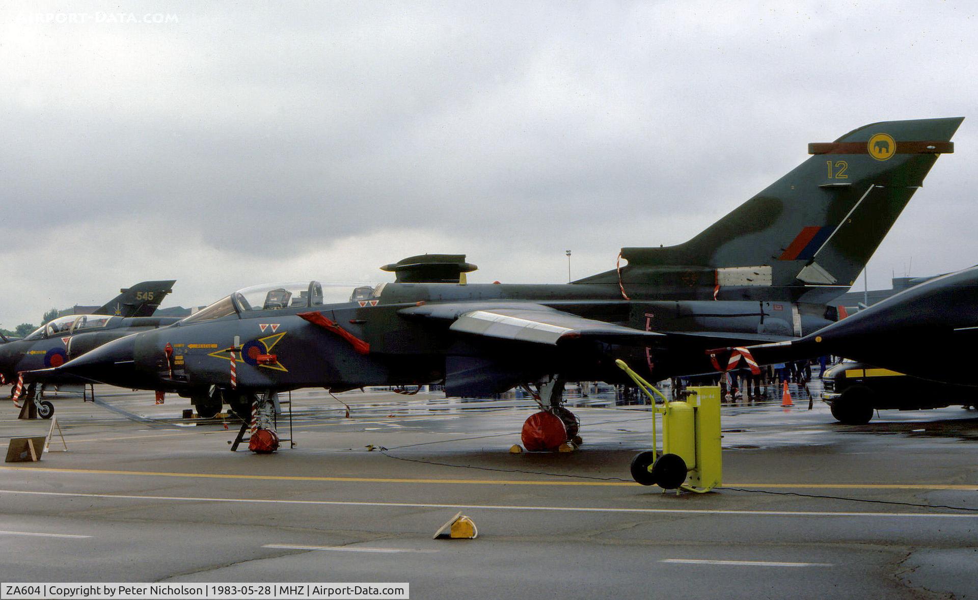 ZA604, 1982 Panavia Tornado GR.1 C/N 131/BT027/3068, Another view of this Tornado GR.1 of 27 Squadron on display at the 1983 RAF Mildenhall Air Fete.