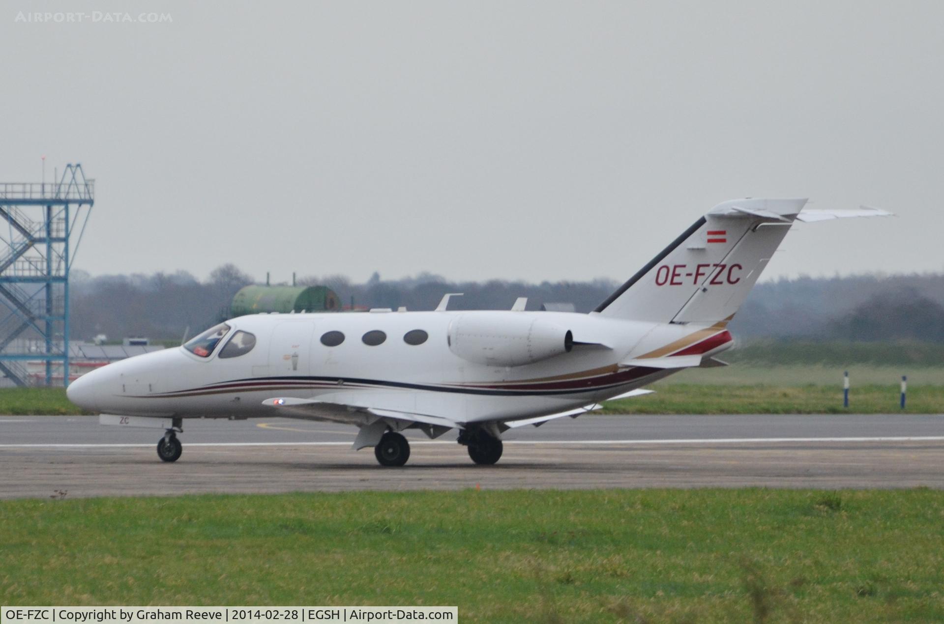 OE-FZC, 2009 Cessna 510 Citation Mustang Citation Mustang C/N 510-0196, About to depart.